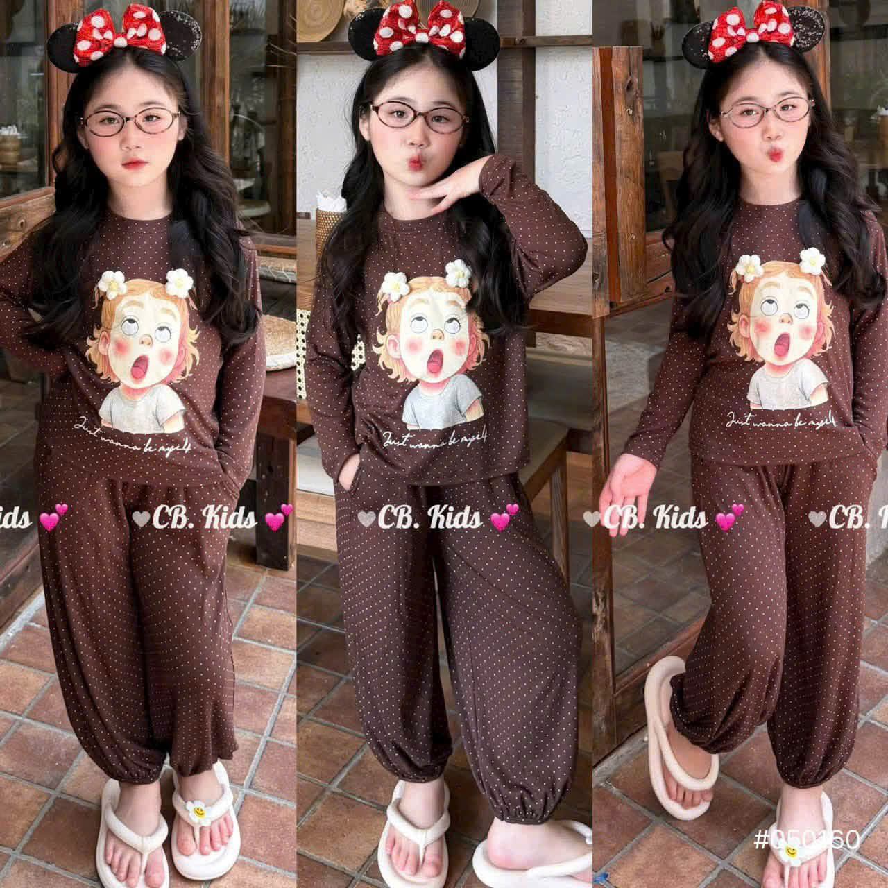G096 - BỘ BÉ GÁI BOMBER CHẤM BI CÔ GÁI