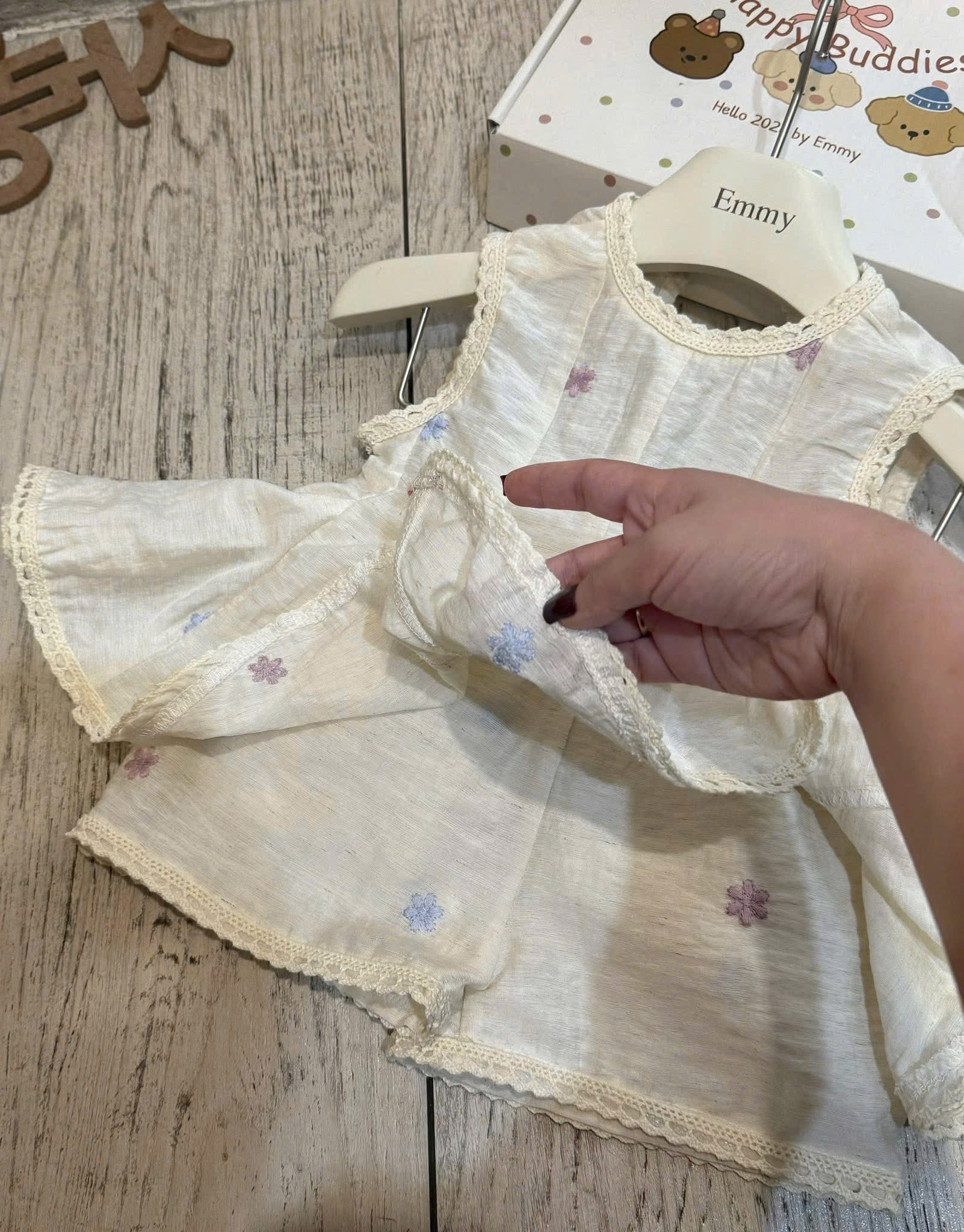 G982 - BỘ ĐÙI BÉ GÁI ĐŨI HÀN BABYDOLL PHỐI REN TRẮNG