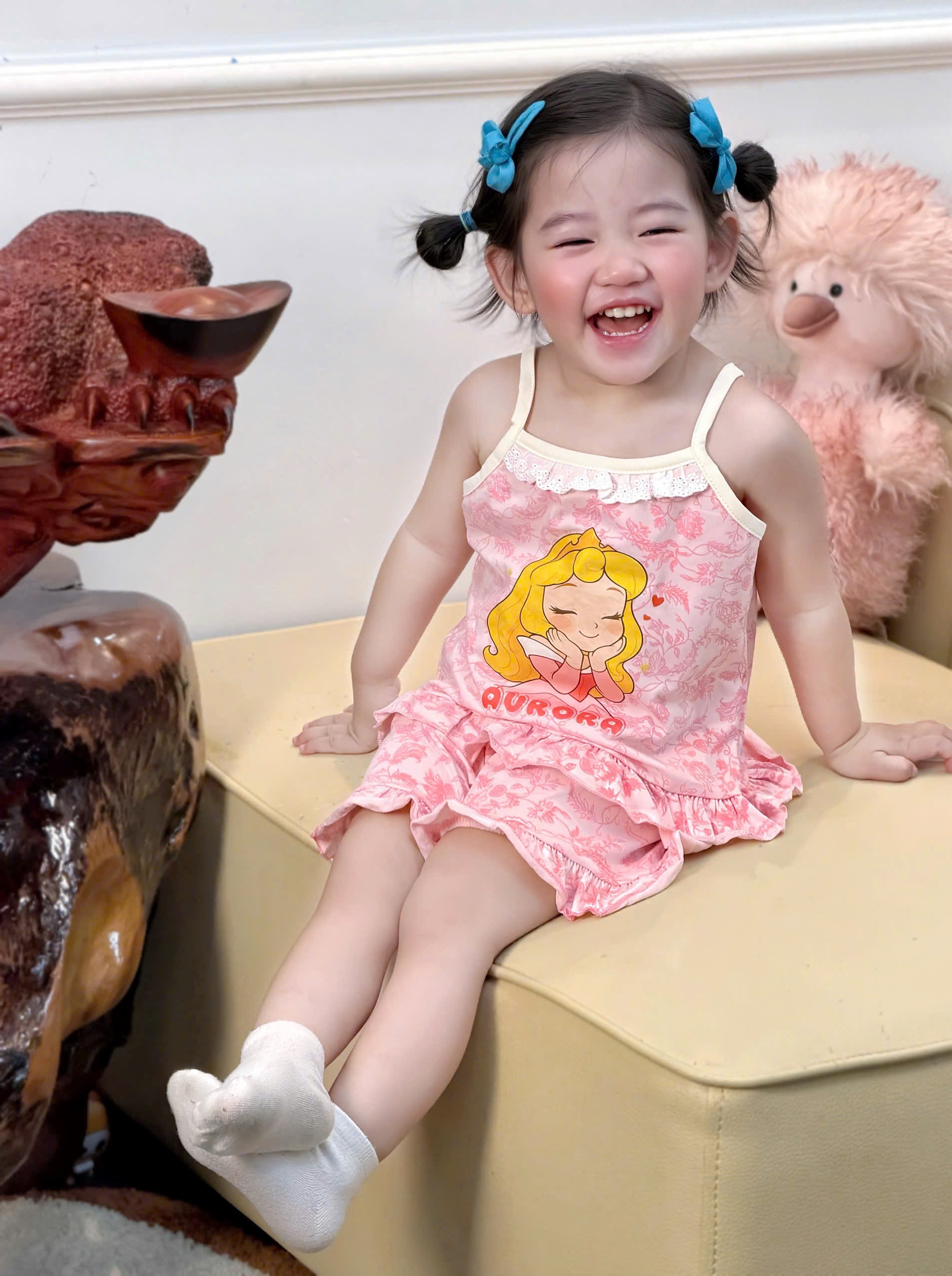 G994 - SET 3 BỘ ĐÙI BÉ GÁI 2S BÈO CÔNG CHÚA xanh hồng vàng