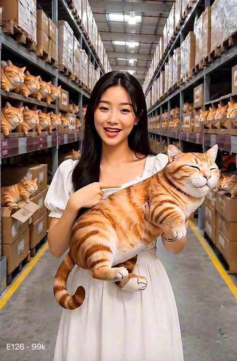 PK336 - GỐI ÔM HÌNH MÈO VĂN CHO BÉ