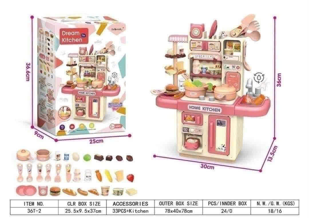 (CHỜ) PK350 - BỘ ĐỒ CHƠI NẤU ĂN 33CT CHO BÉ
