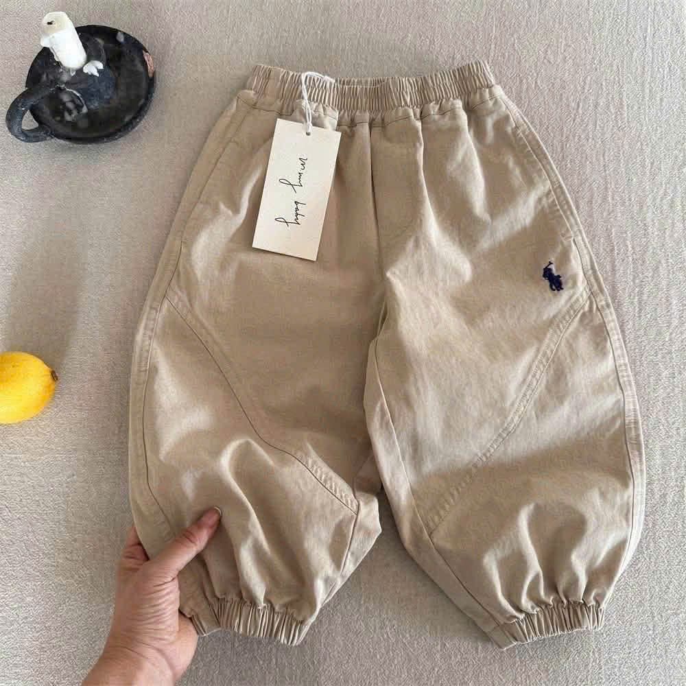 QB392 - SET 3 QUẦN BÉ TRAI BOMBER KAKI KỊ SĨ than nâu be