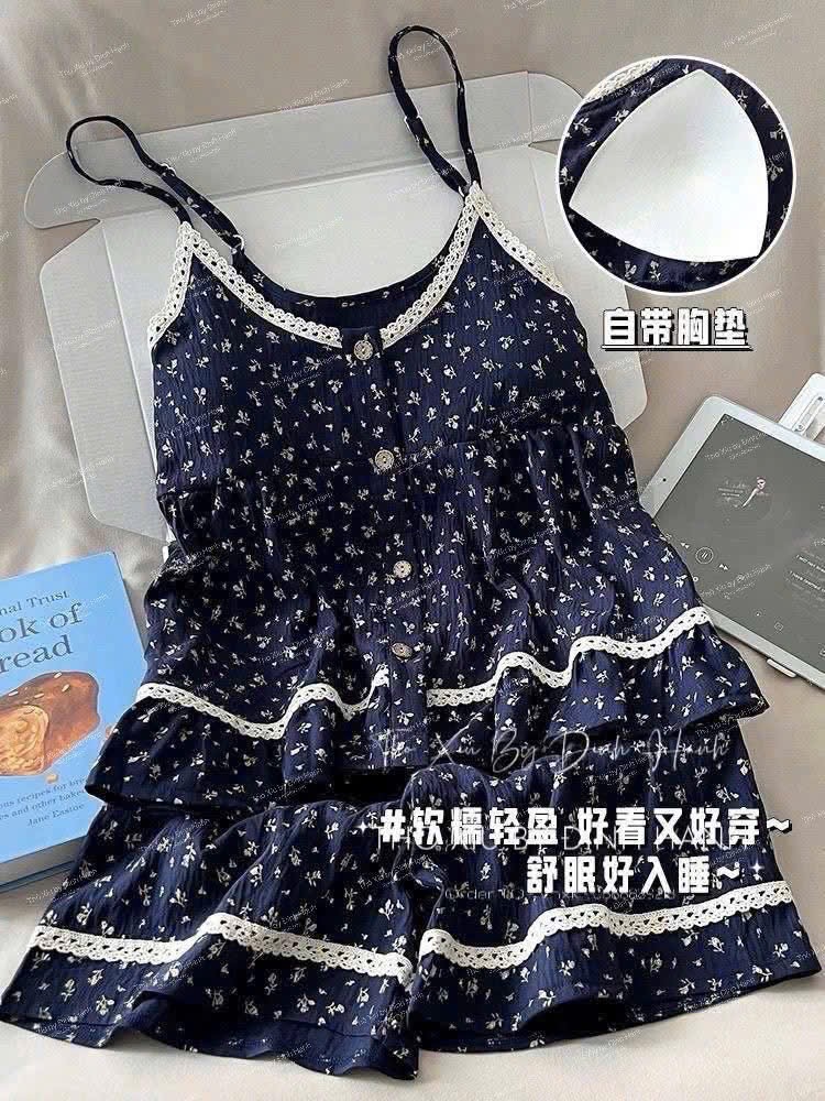 S319 - BỘ THAN HOA NHÍ 2S PHỐI REN TRẮNG