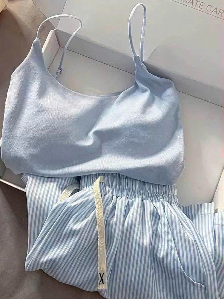 S331 - BỘ ĐÙI NỮ 2S XANH QUẦN SỌC QC