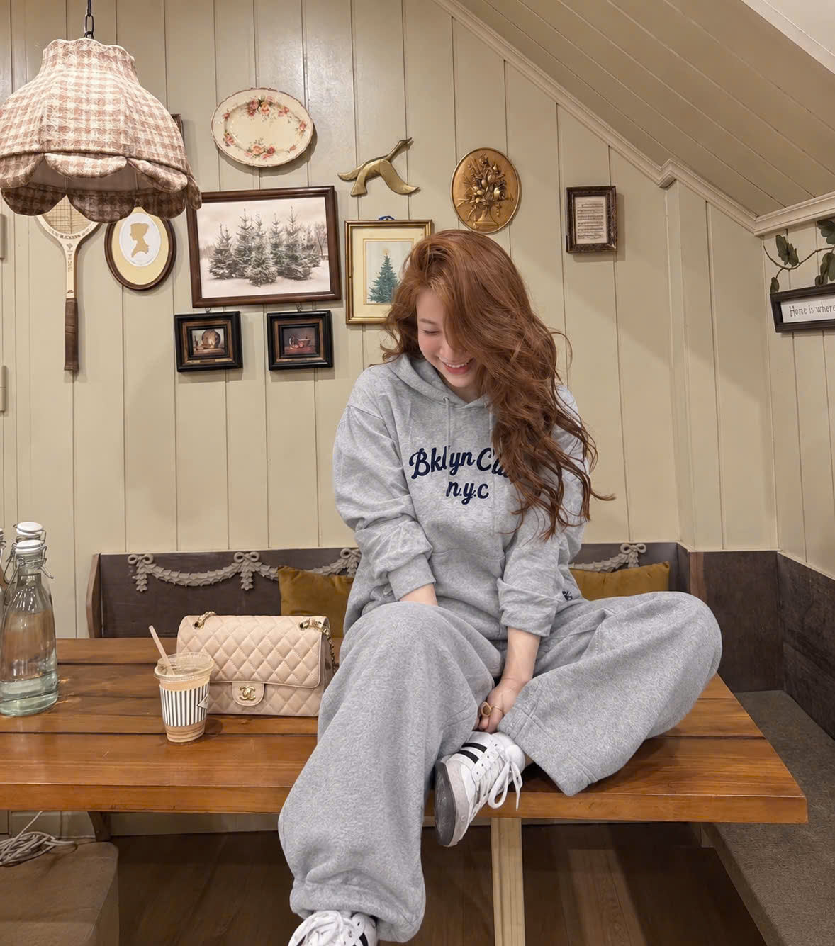 S411 - BỘ NỈ NỮ HAIDA HOODIE MŨ NYC