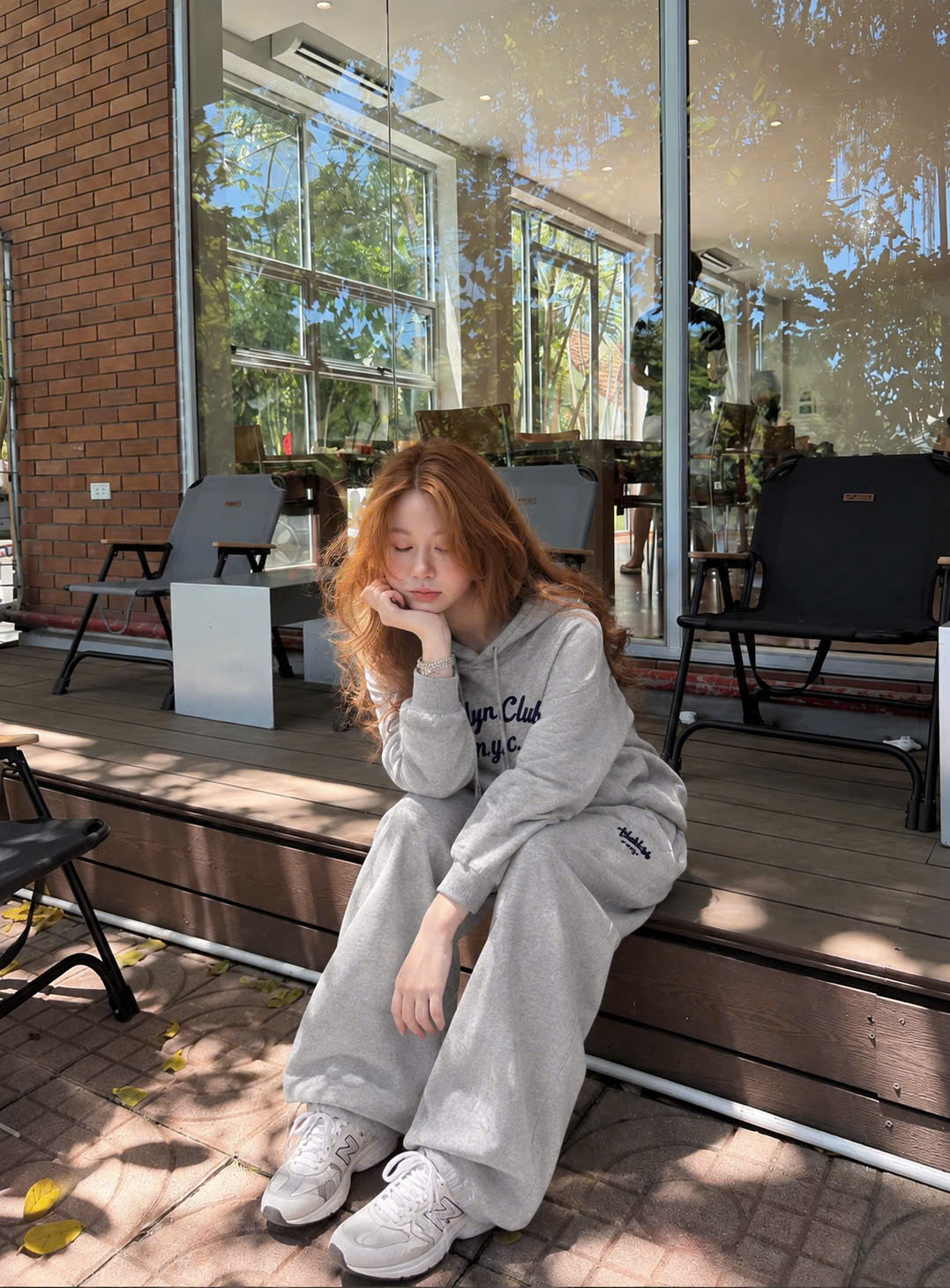 S411 - BỘ NỈ NỮ HAIDA HOODIE MŨ NYC
