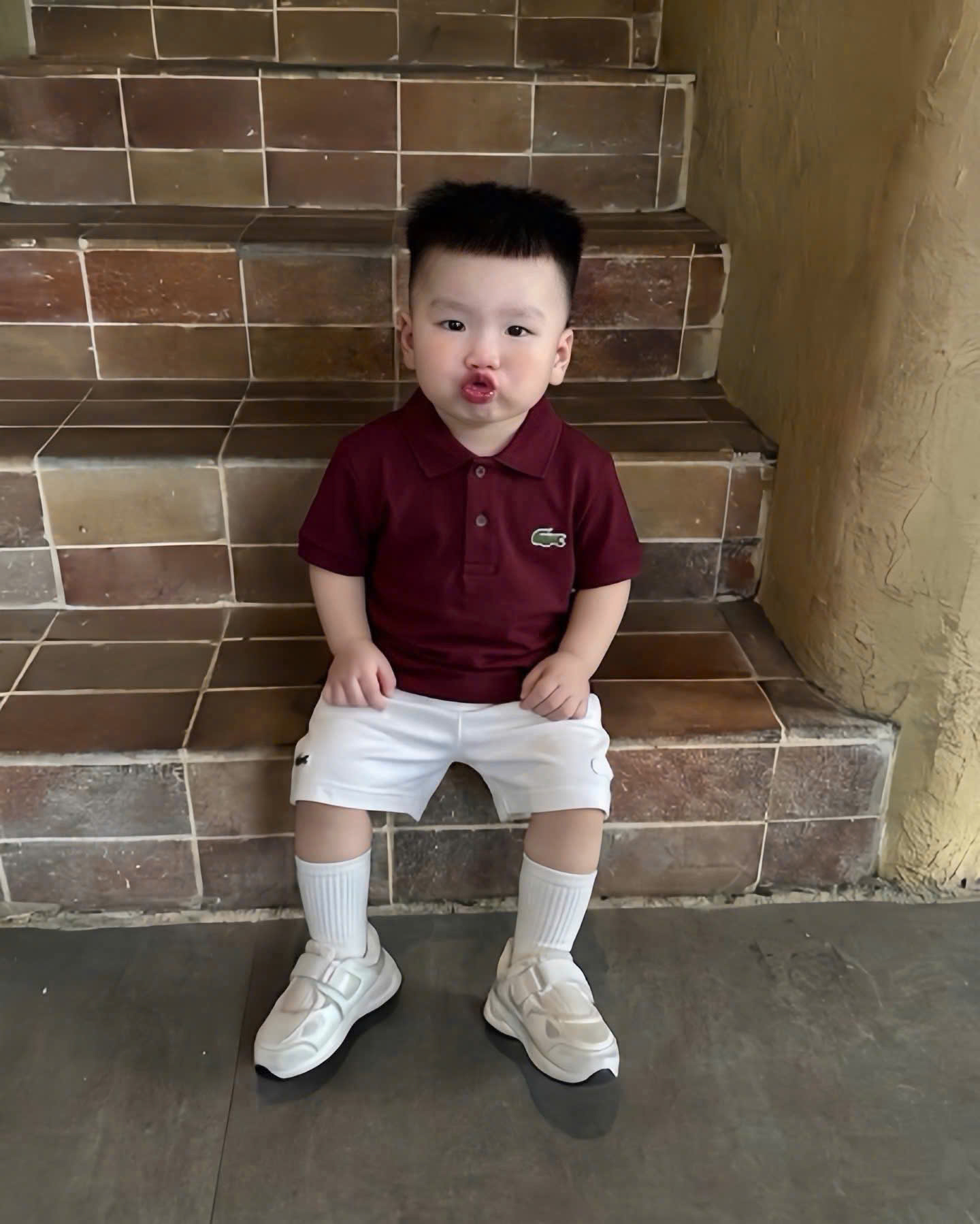 T274 - SET GIA ĐÌNH ÁO POLO ĐỎ CÁ SẤU