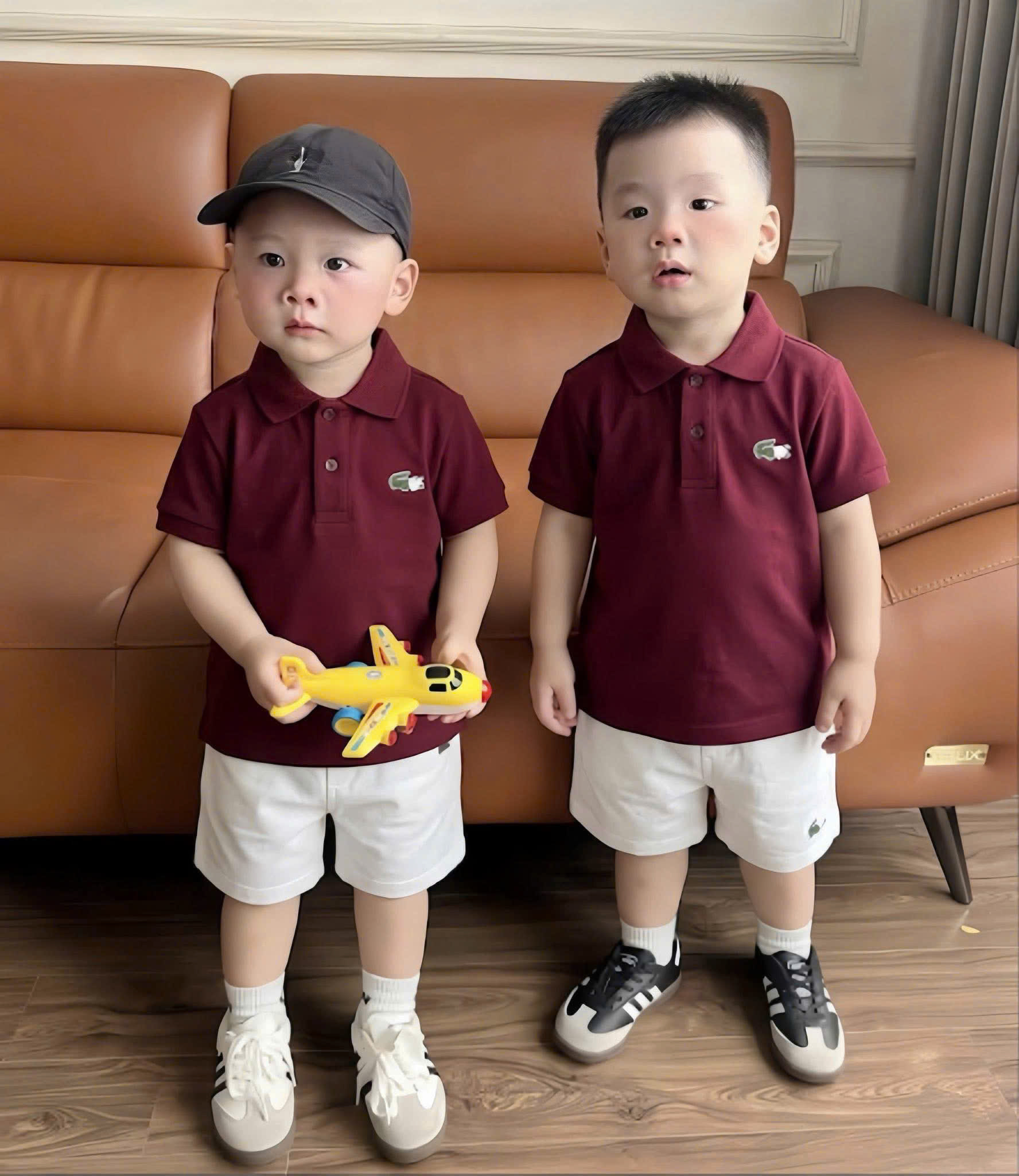 T274 - SET GIA ĐÌNH ÁO POLO ĐỎ CÁ SẤU