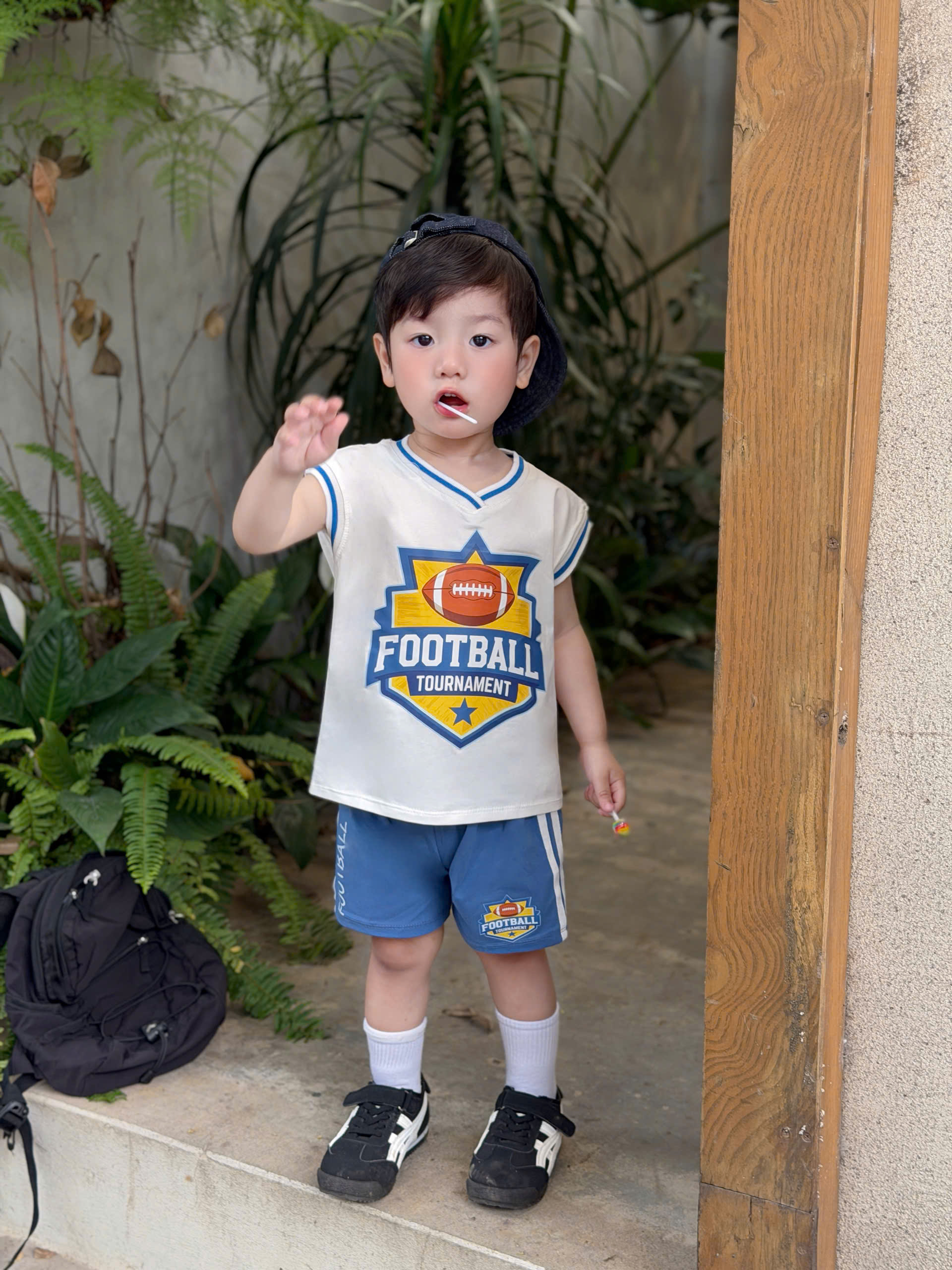 T293 - SET 3 BỘ ĐÙI BÉ TRAI BA LỖ THỂ THAO SPORT xanh be trắng