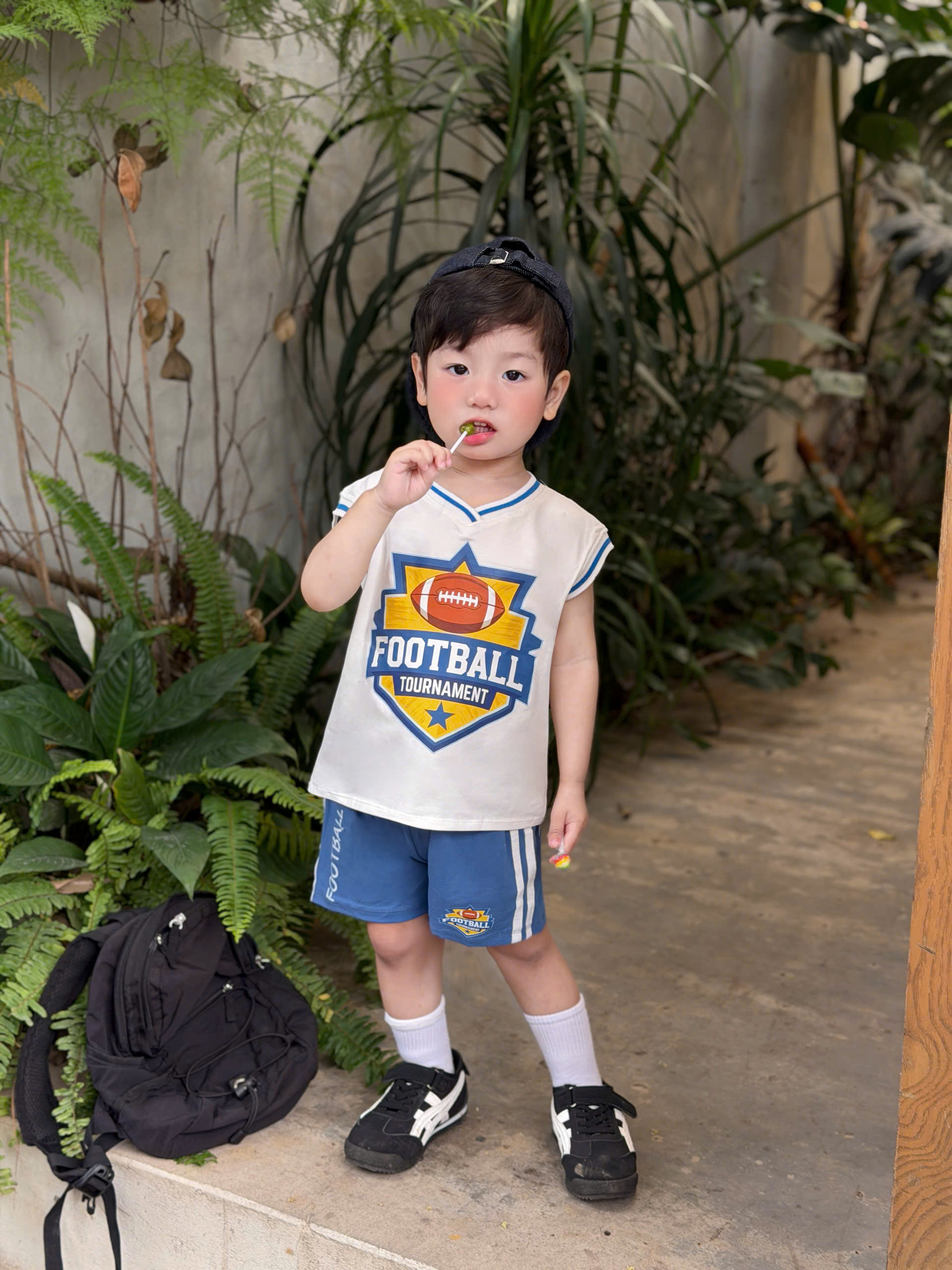 T293 - SET 3 BỘ ĐÙI BÉ TRAI BA LỖ THỂ THAO SPORT xanh be trắng
