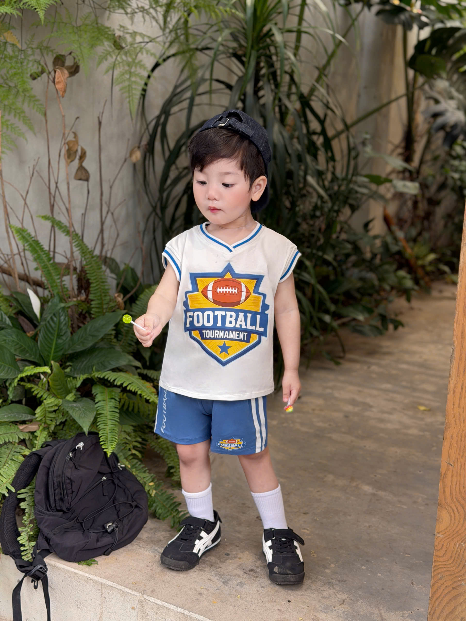 T293 - SET 3 BỘ ĐÙI BÉ TRAI BA LỖ THỂ THAO SPORT xanh be trắng