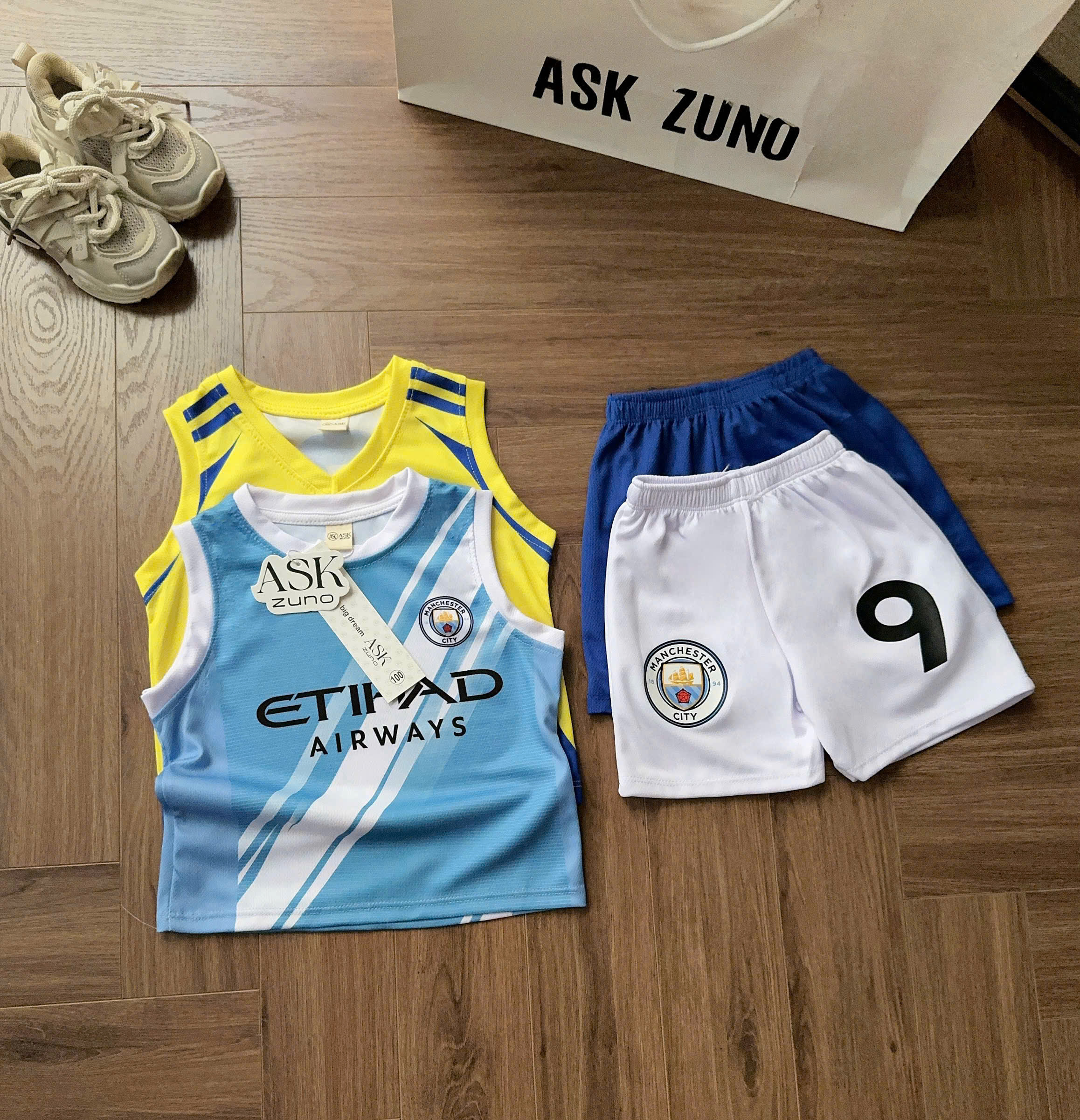 T297 - SET 2 BỘ ĐÙI BÉ TRAI BA LỖ THỂ THAO BÓNG ĐÁ