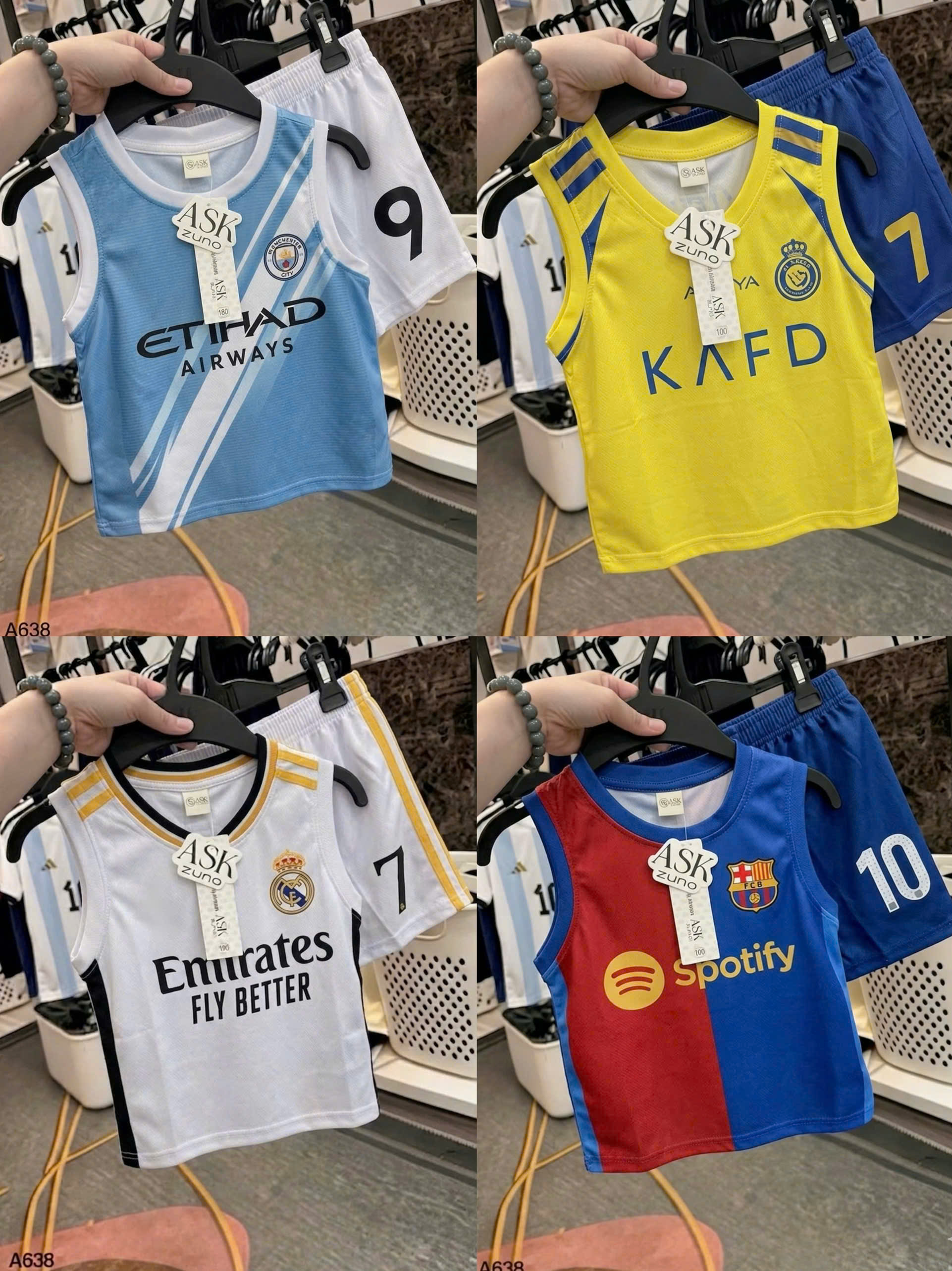 T297 - SET 2 BỘ ĐÙI BÉ TRAI BA LỖ THỂ THAO BÓNG ĐÁ