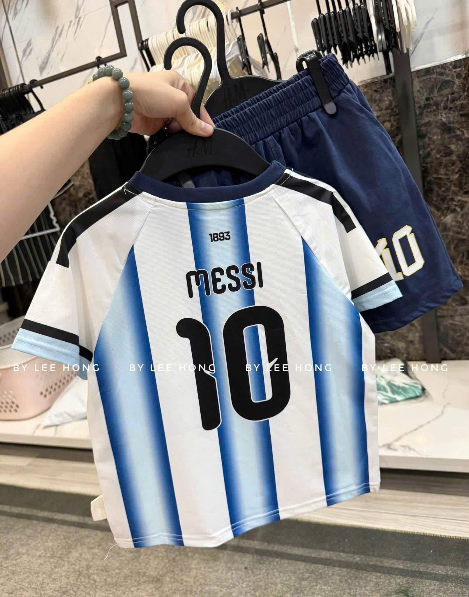 T354 - SET 2 BỘ BÉ TRAI SỌC XANH MESSI 10