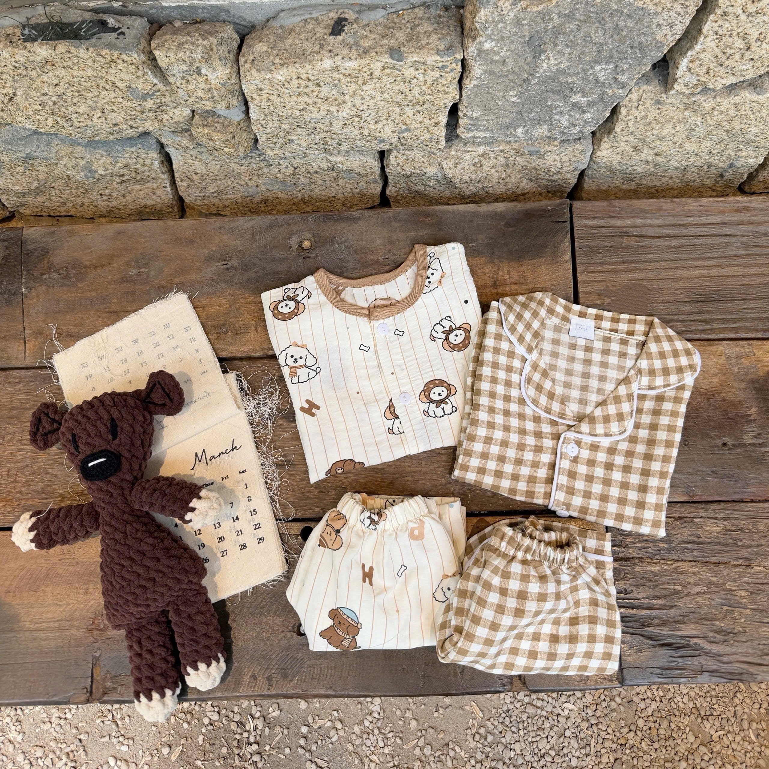 G933 - SET 2 BỘ PYJAMA ĐÙI BÉ HOẠT HÌNH