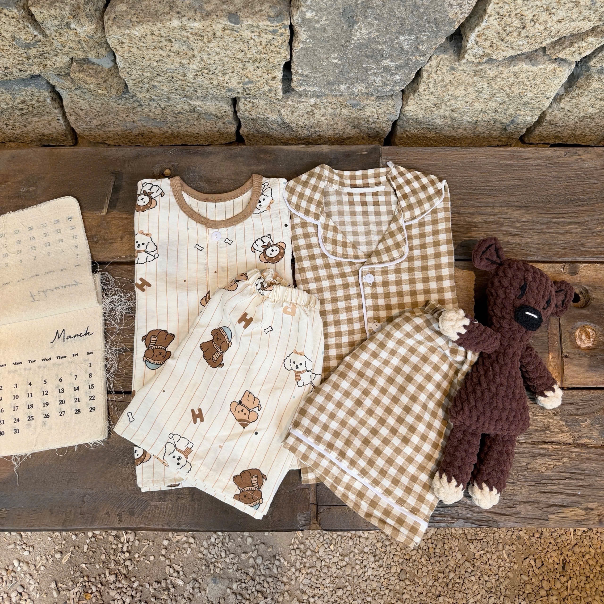 G933 - SET 2 BỘ PYJAMA ĐÙI BÉ HOẠT HÌNH