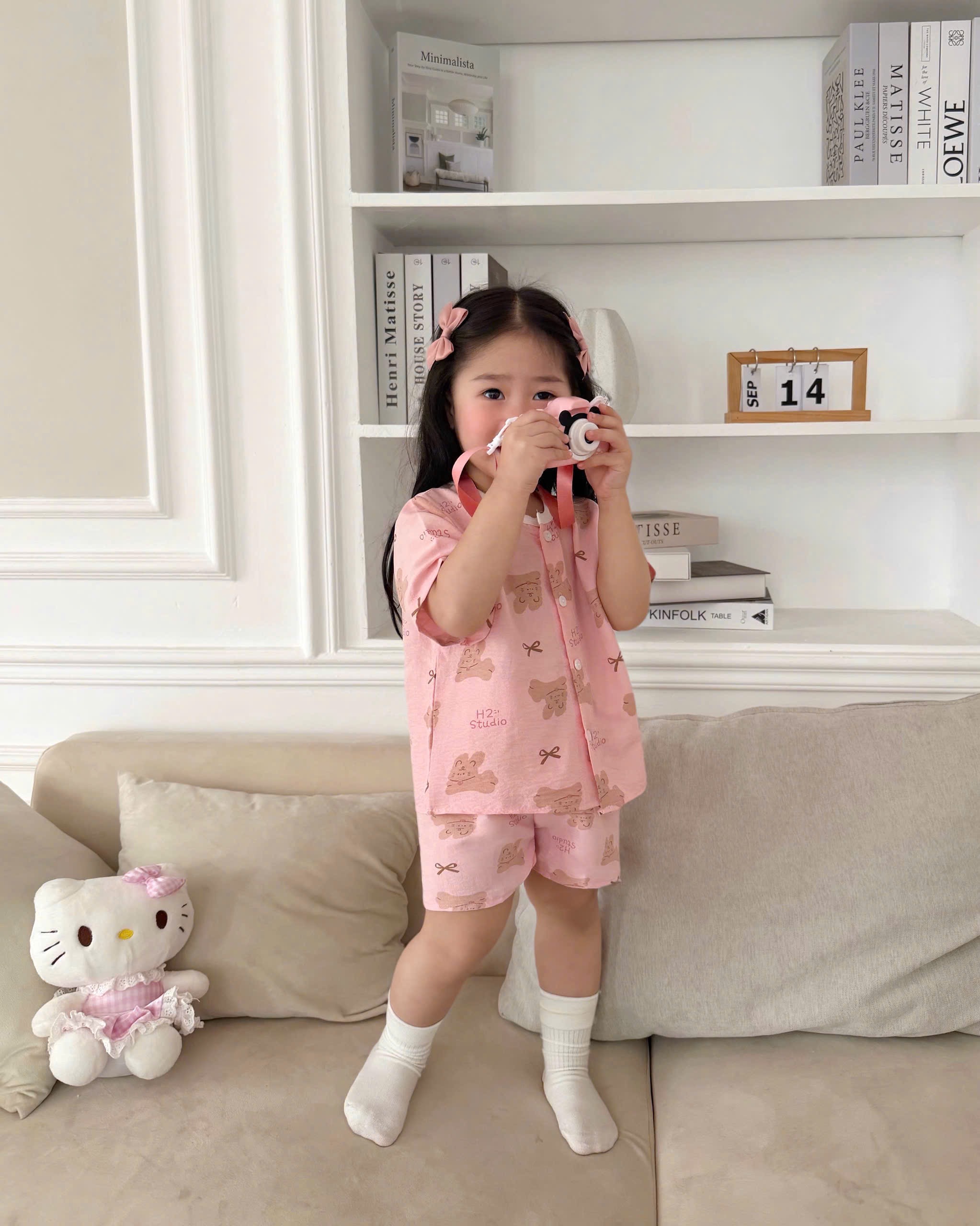 G933 - SET 2 BỘ PYJAMA ĐÙI BÉ HOẠT HÌNH