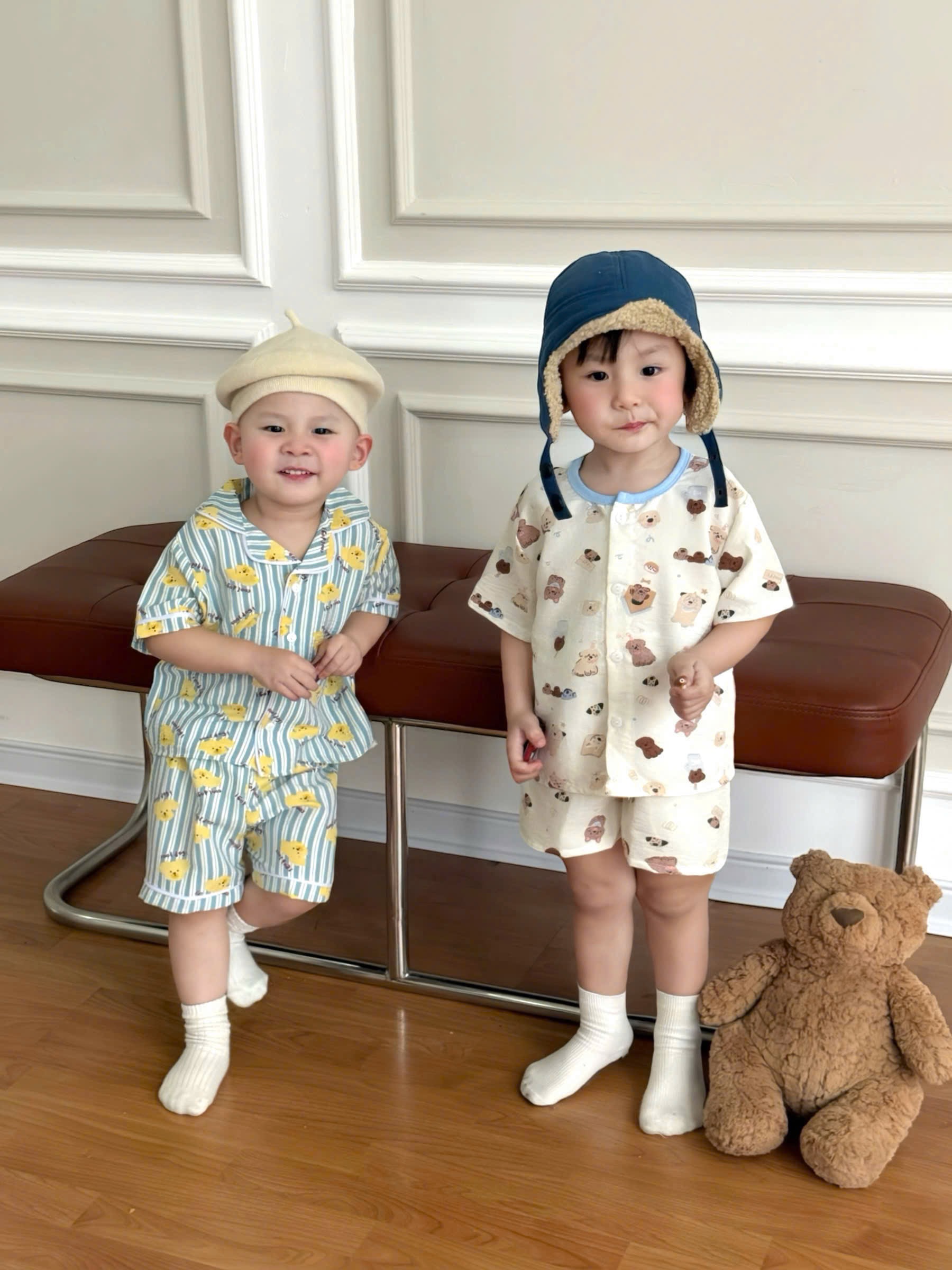 G933 - SET 2 BỘ PYJAMA ĐÙI BÉ HOẠT HÌNH