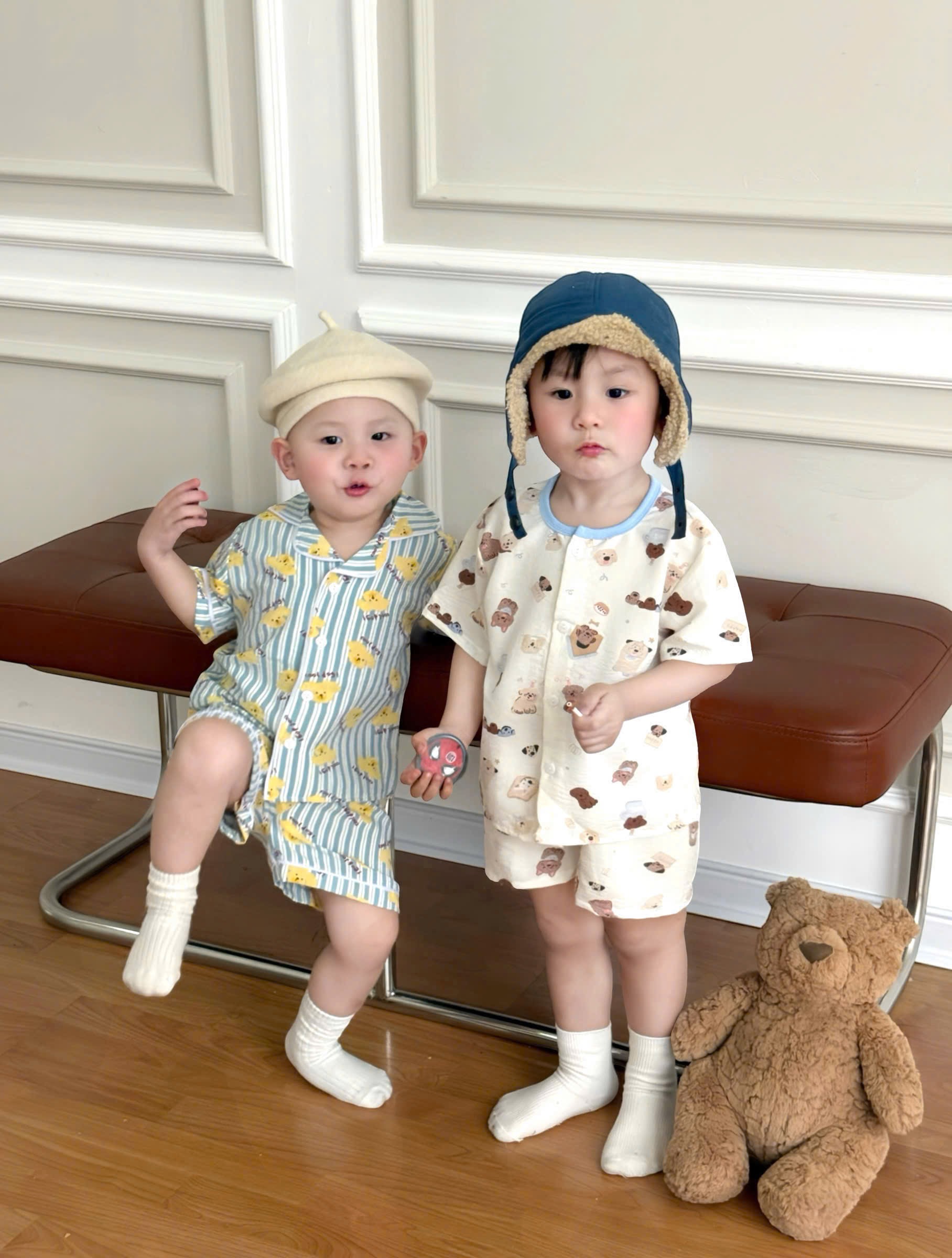 G933 - SET 2 BỘ PYJAMA ĐÙI BÉ HOẠT HÌNH