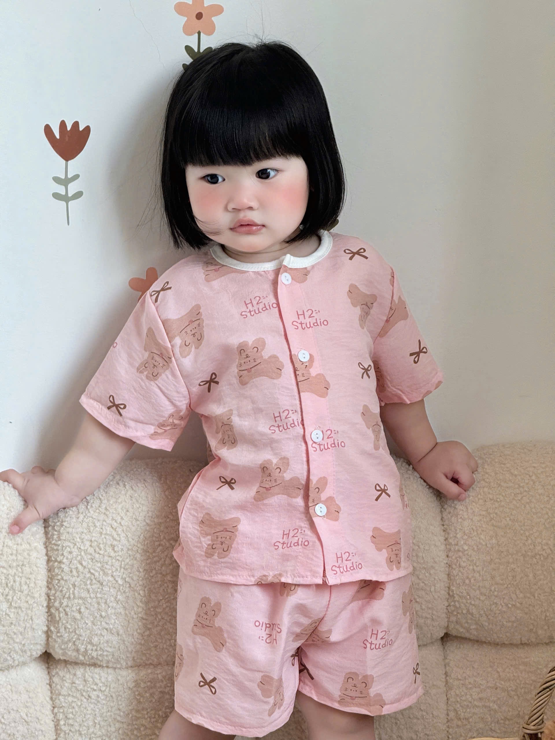 G933 - SET 2 BỘ PYJAMA ĐÙI BÉ HOẠT HÌNH