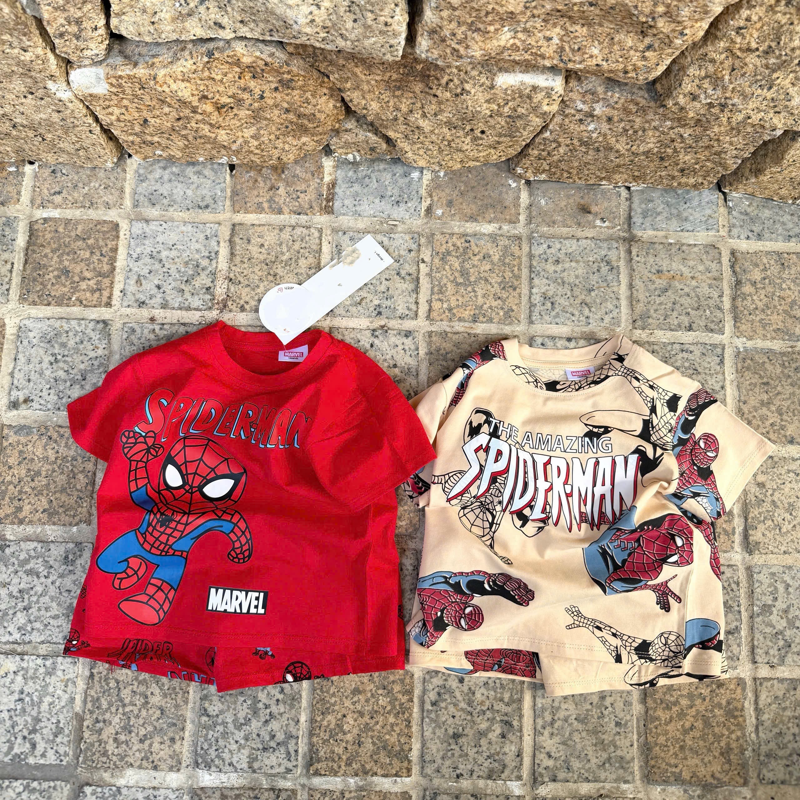 T169 - SET 2 BỘ ĐÙI BÉ TRAI SPIDERMAN đỏ be tràn