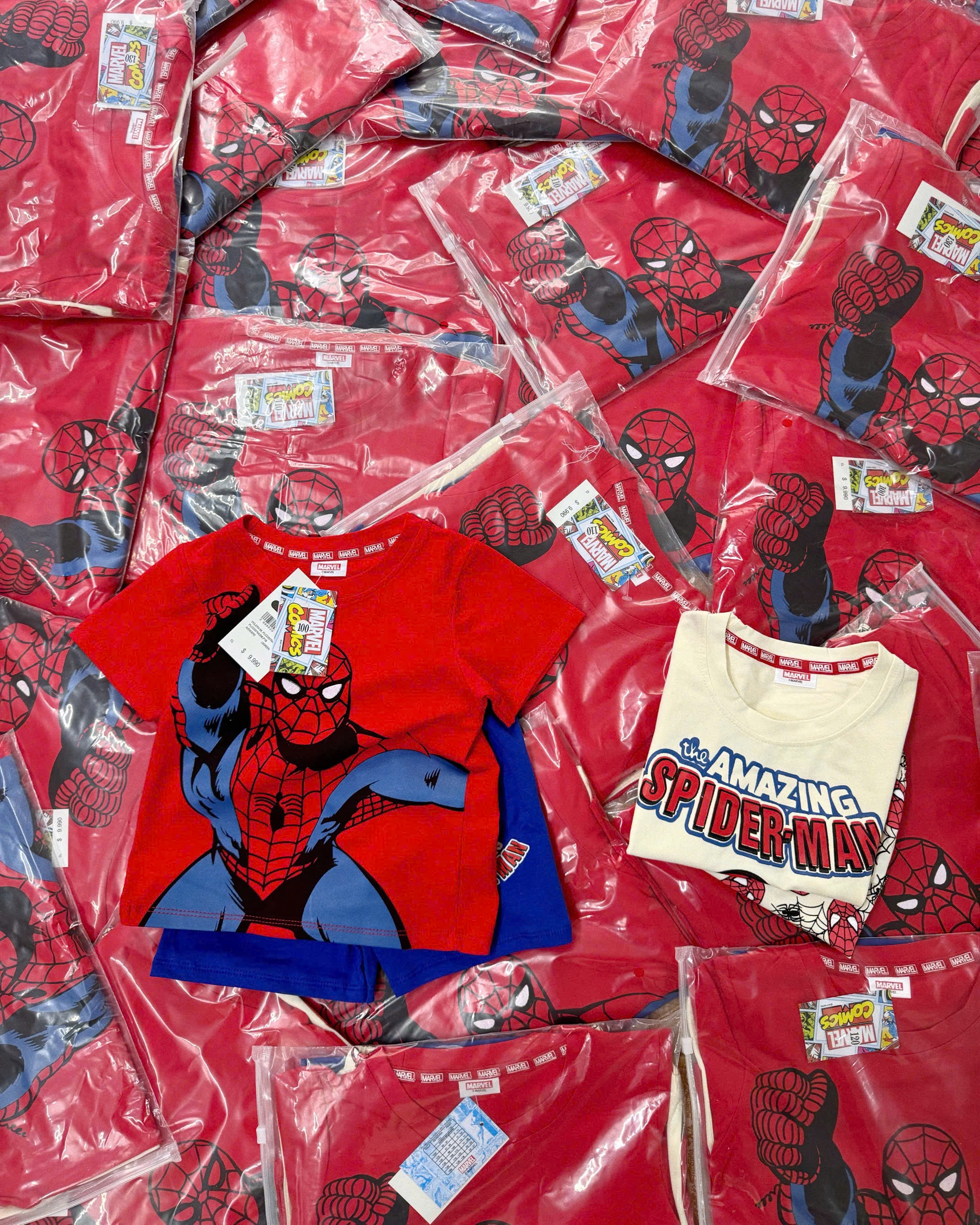 T179 - SET 2 BỘ ĐÙI BÉ TRAI AMAZING SPIDERMAN đỏ be