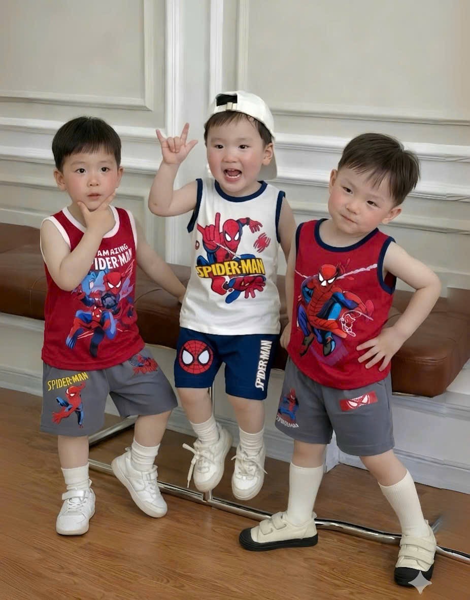 T218 - SET 3 BỘ ĐÙI BÉ TRAI BA LỖ SIÊU NHÂN PHỐI VIỀN