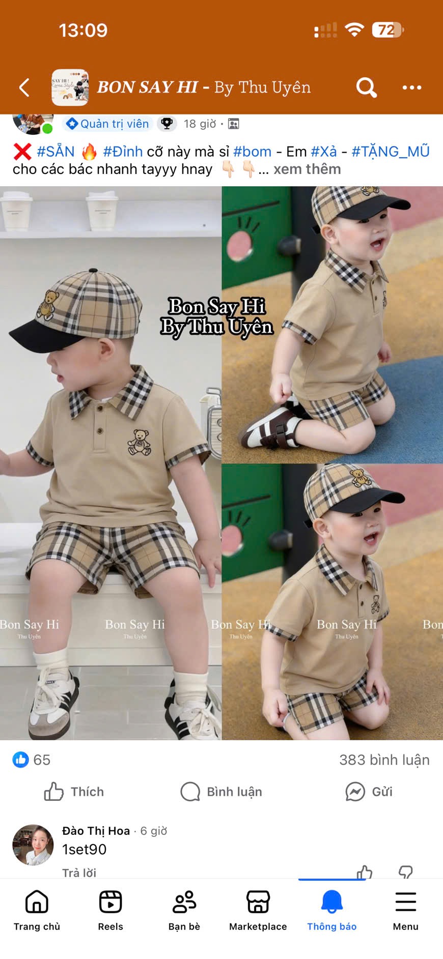 T221 - BỘ ĐÙI BÉ TRAI POLO NÂU PHỐI BBR KÈM MŨ