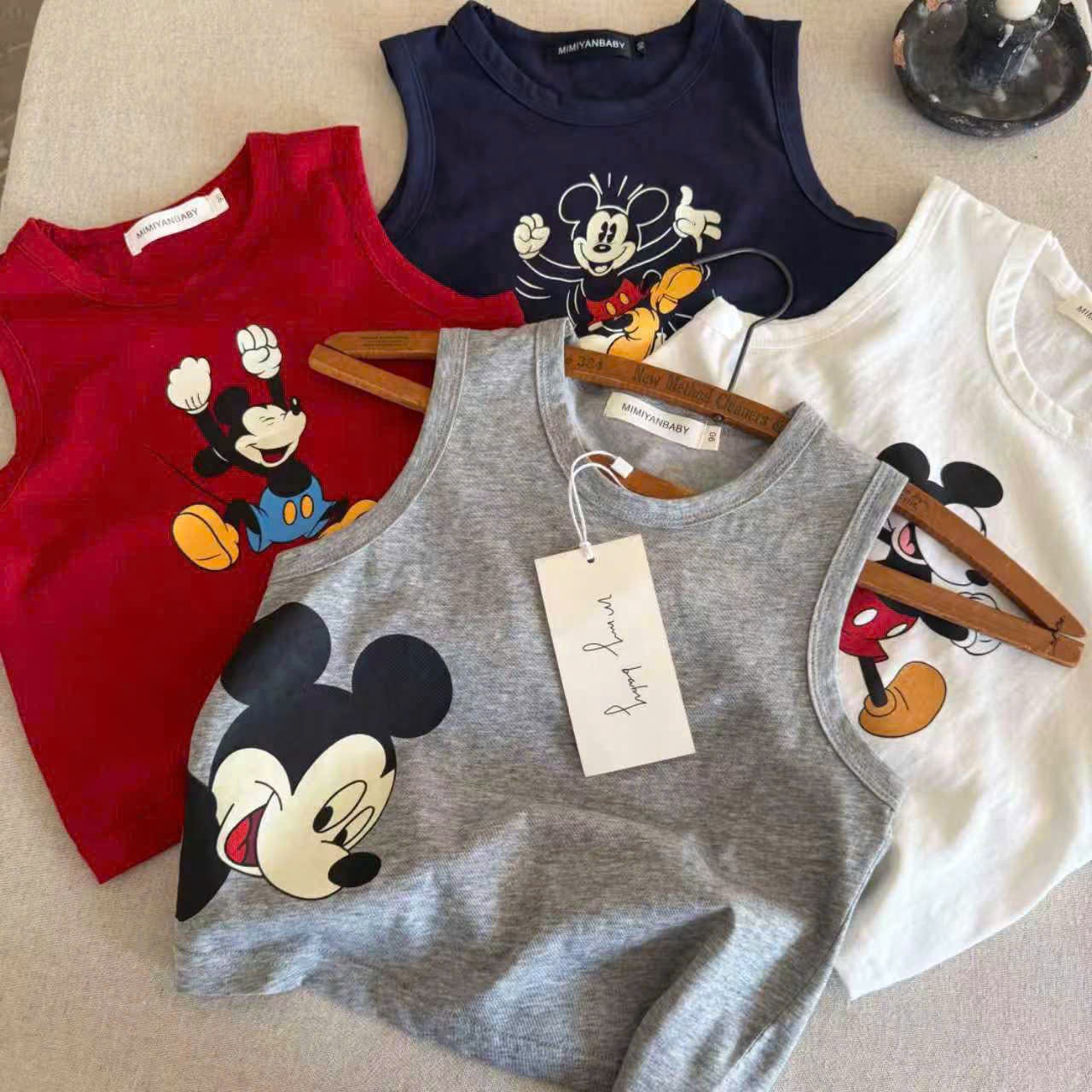 AB916 - SET 4 ÁO BÉ TRAI BA LỖ MICKEY