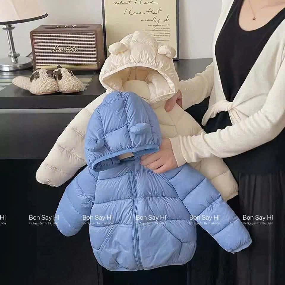 (chờ) AB963 - ÁO PHAO BÉ TRƠN QC MŨ LIỀN 5M