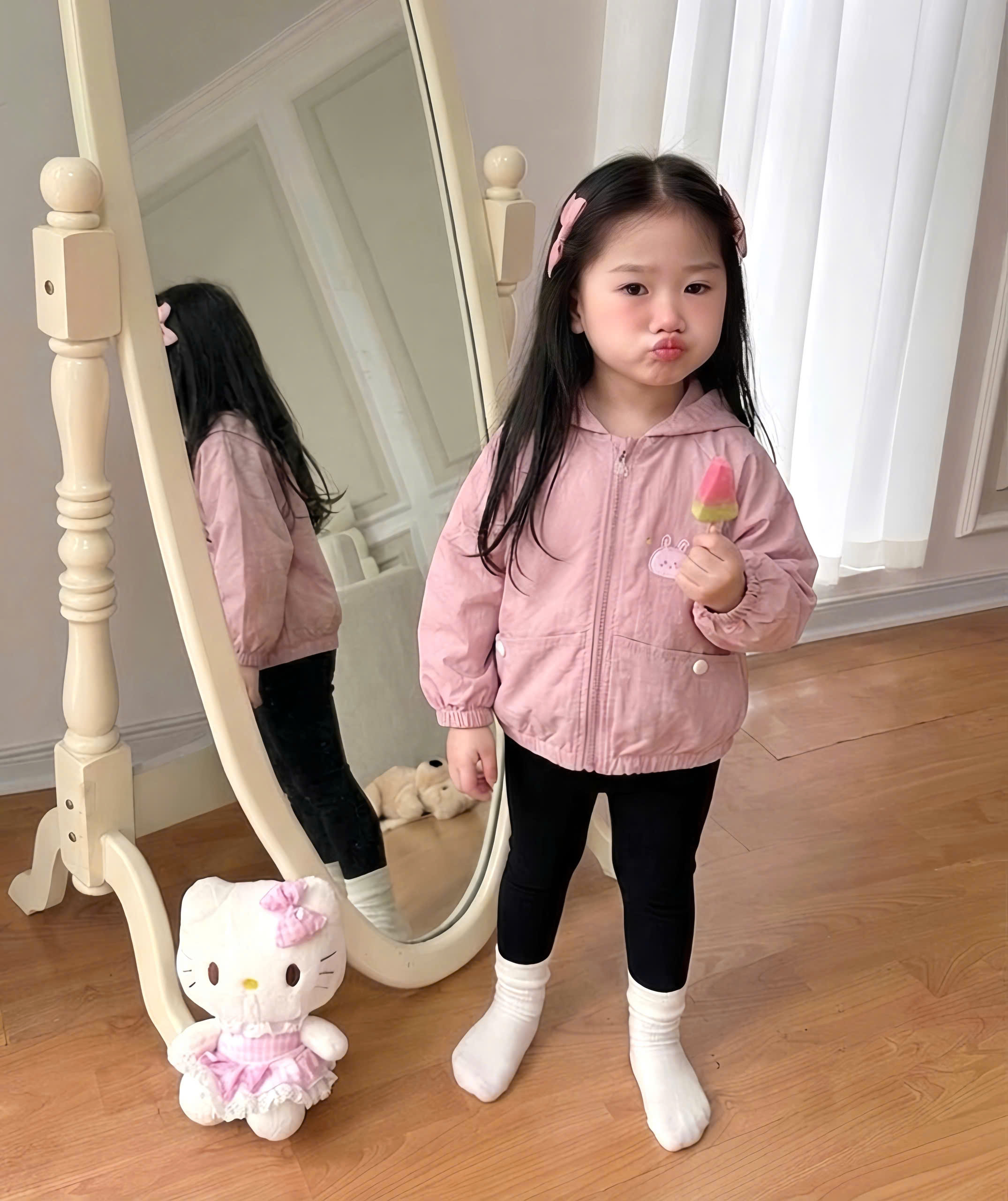 AB967 - ÁO KHOÁC GIÓ BÉ MŨ LIỀN LÓT LƯỚI TÚI IN THÚ