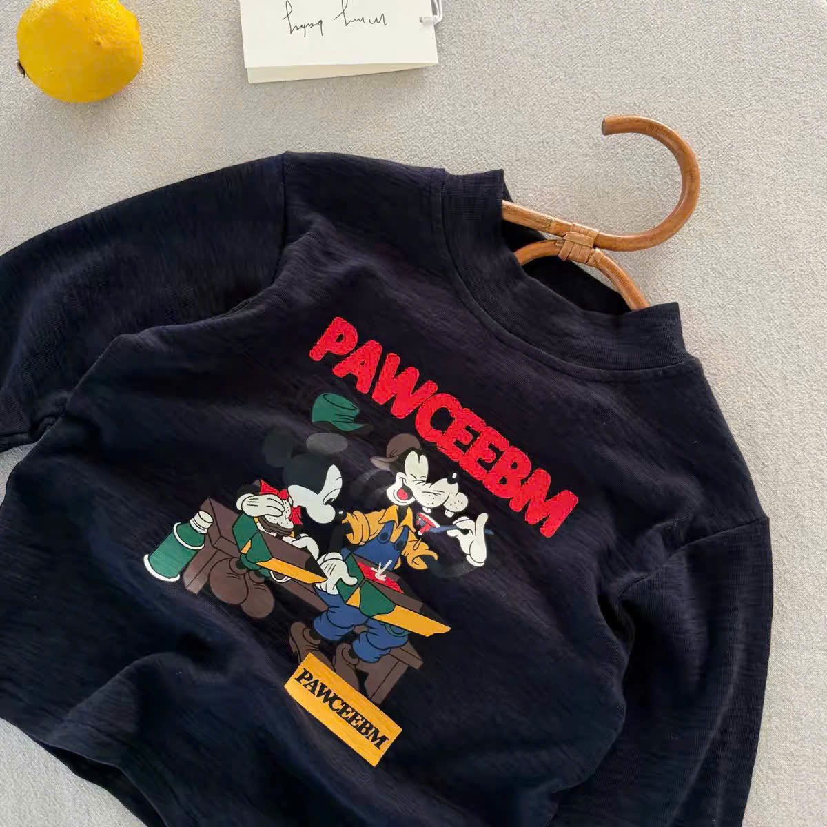 (chờ) AB984 - SET 3 ÁO BÉ TRAI DÀI TAY ZIP XƯỚC MICKEY MOUSE than vàng trắng