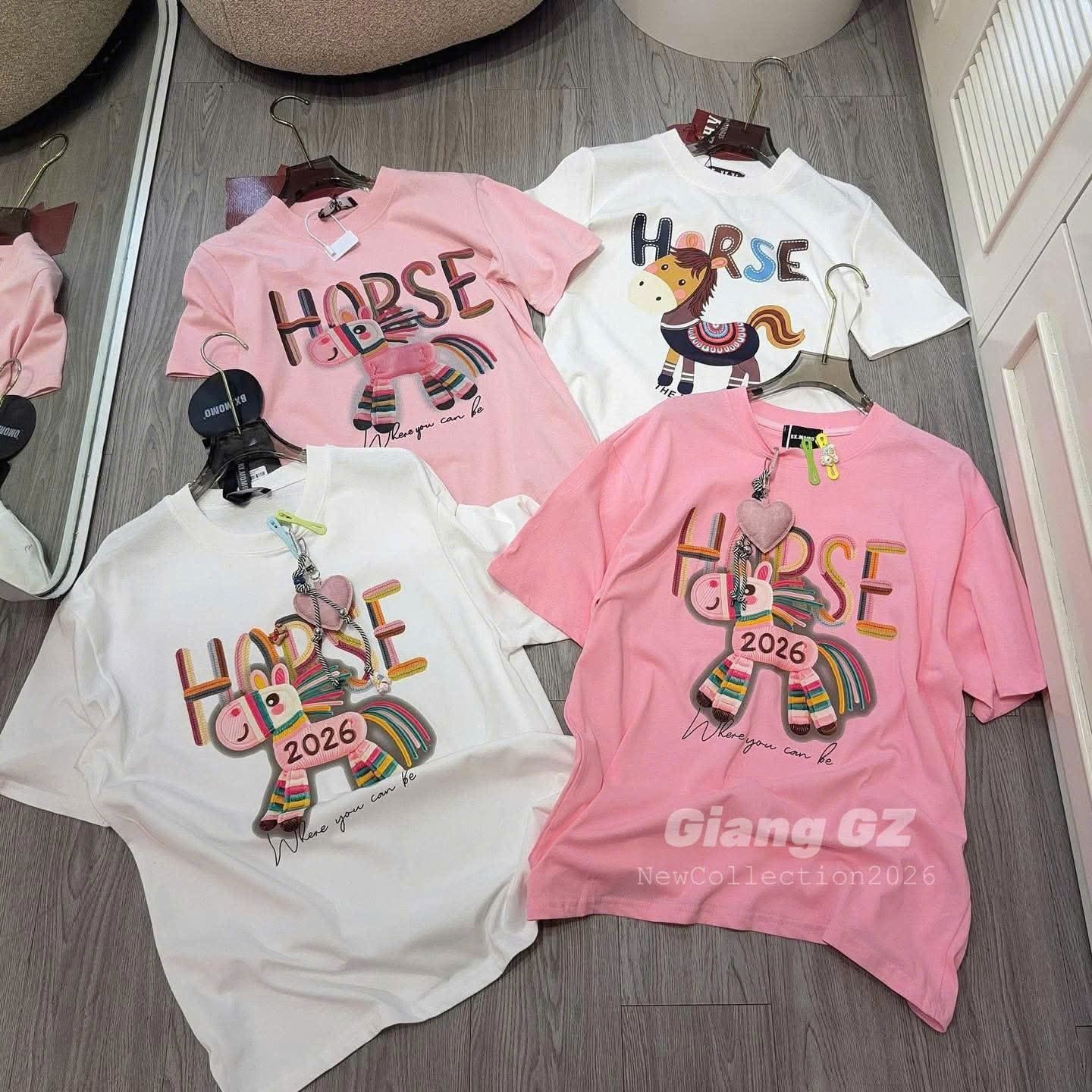 ANU394 - ÁO PHÔNG NỮ NGỰA HORSE SẮC MÀU