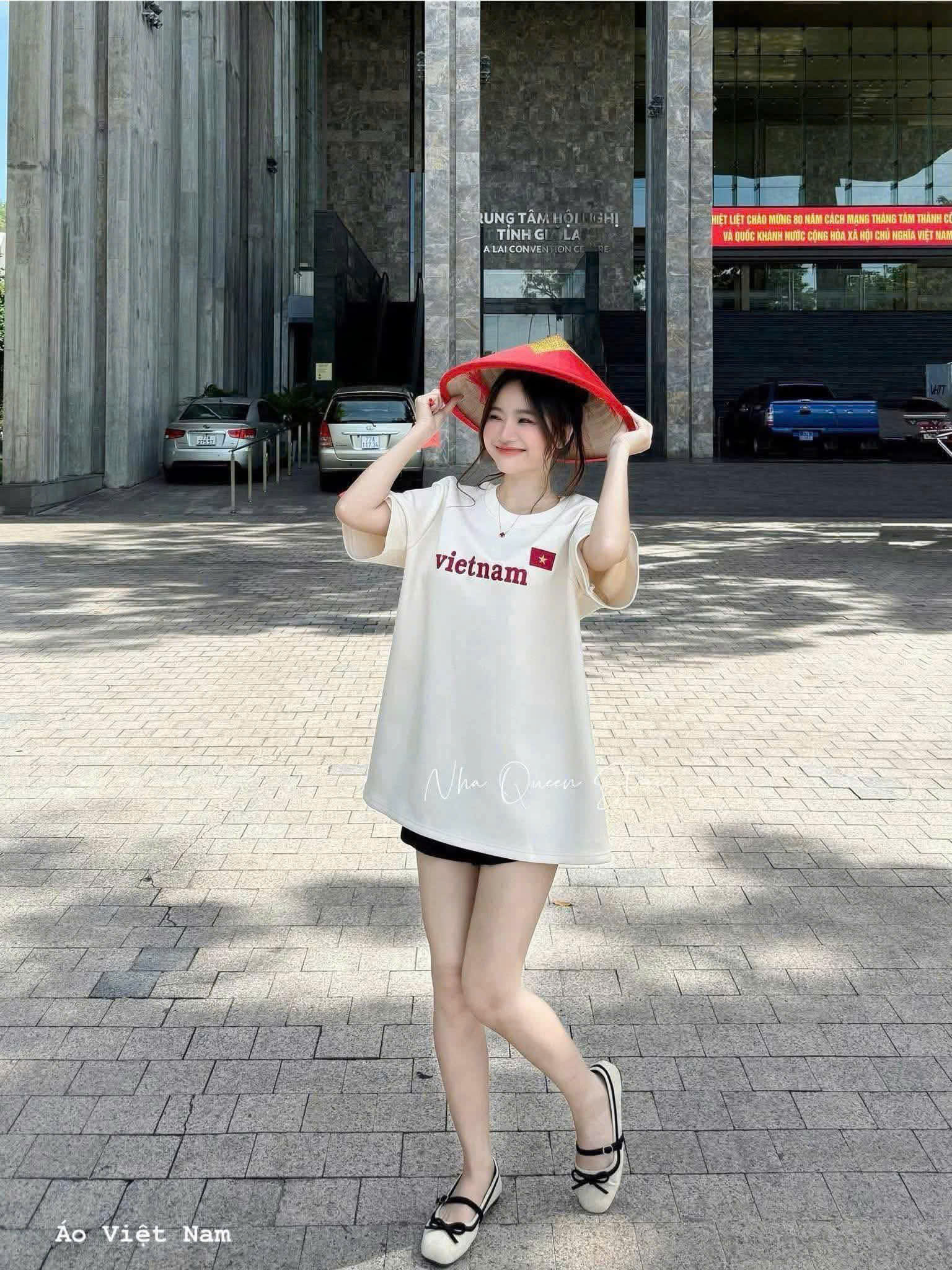 ANU410 - ÁO PHÔNG NỮ TRẮNG THÊU VIETNAM