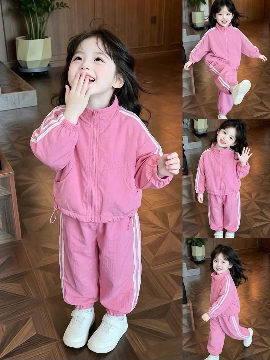 (chờ) G126 - BỘ GIÓ BÉ CỔ TRỤ PHỐI SỌC TRẮNG