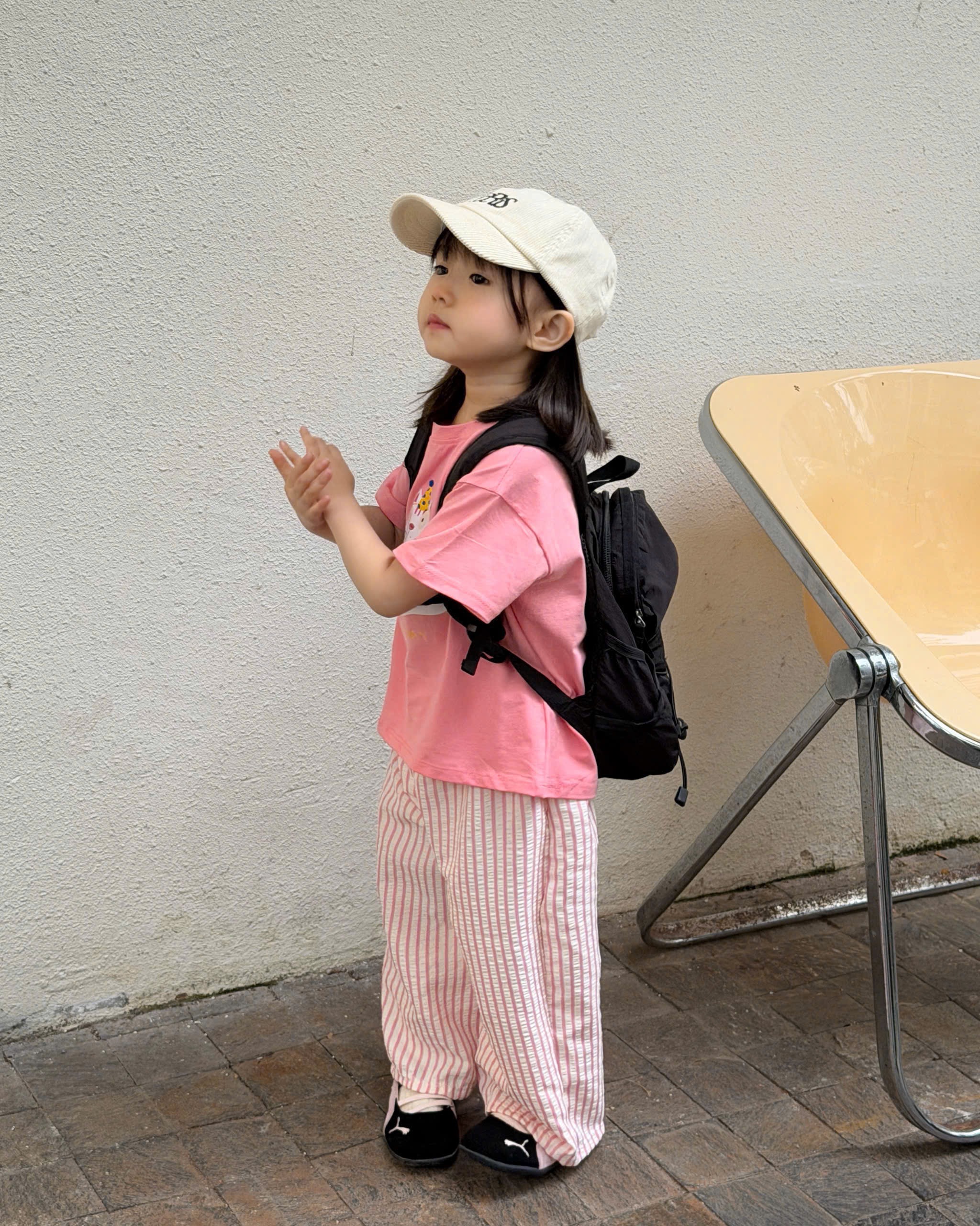 G948 - BỘ BÉ GÁI ÁO HỒNG CỘC HỔ GOOD DAY QUẦN SỌC DÀI