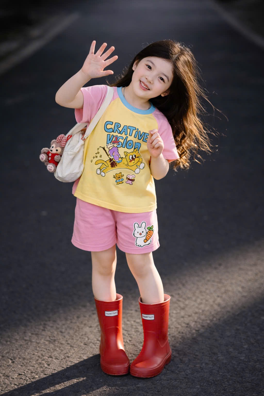 G971 - BỘ ĐÙI BÉ GÁI SIZE ĐẠI GẤU THÚ CUTE PHỐI TAY