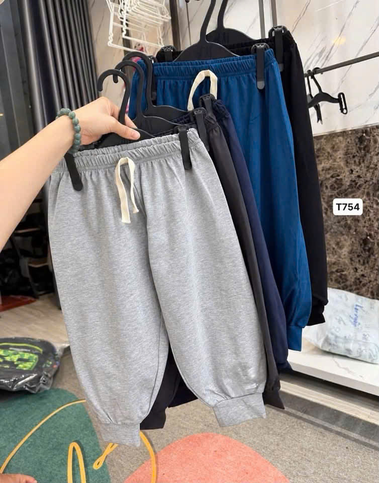 QB399 - SET 5 QUẦN BÉ TRAI JOGGER than xanh xám