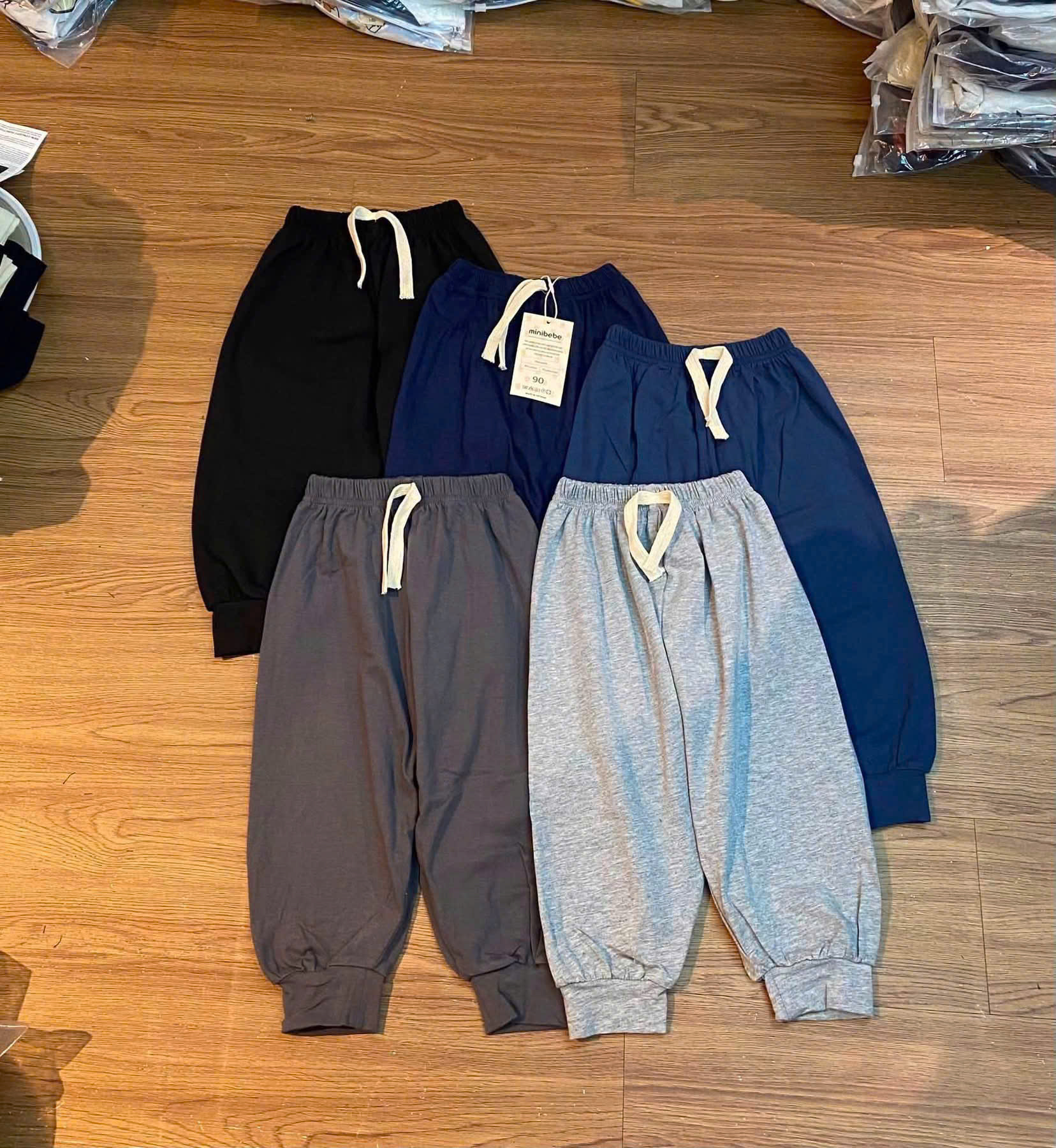 QB399 - SET 5 QUẦN BÉ TRAI JOGGER than xanh xám