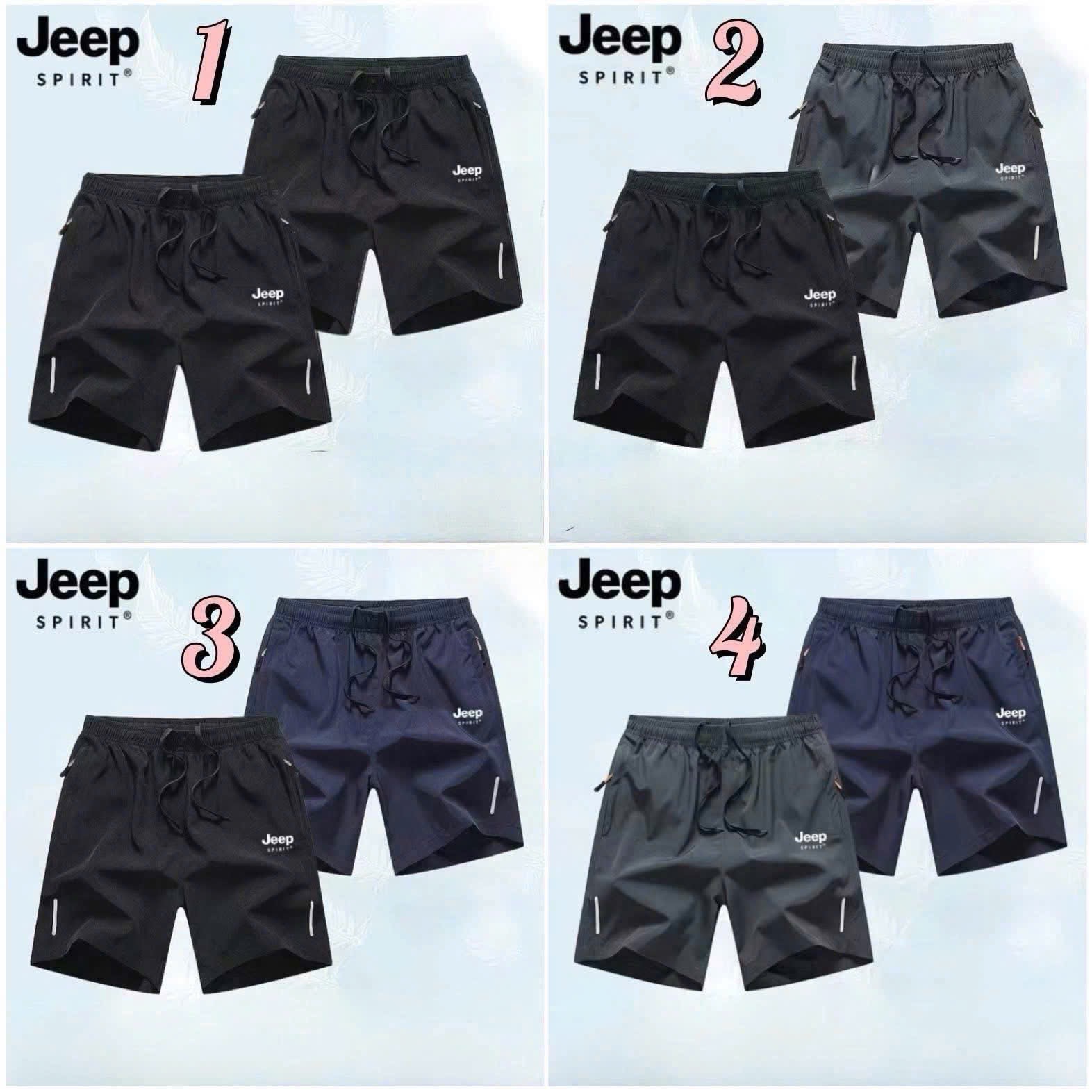 QNA49 - SET 3 QUẦN ĐÙI GIÓ NAM Jeep đen than xám
