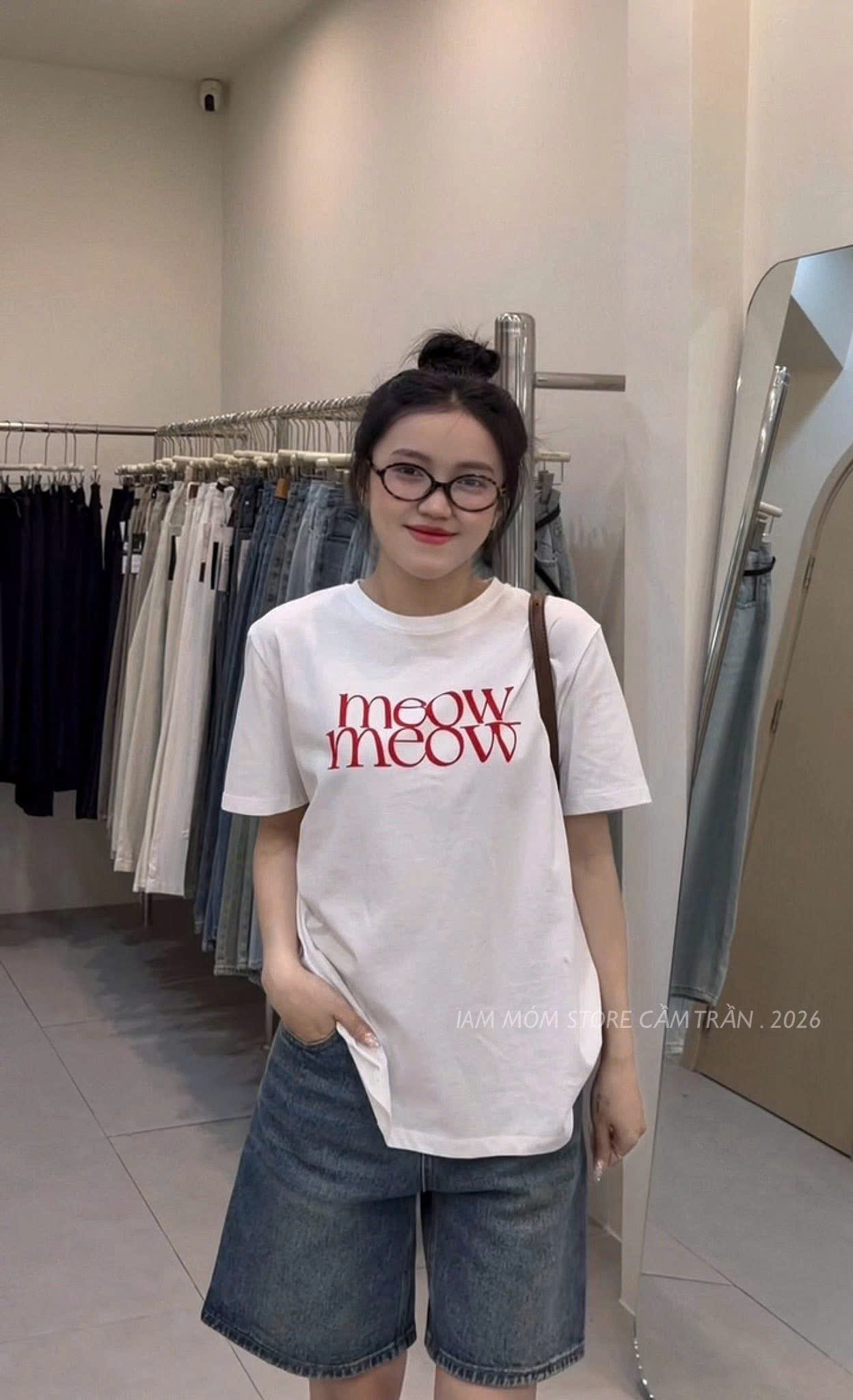 QNU689 - QUẦN JEANS ĐÙI NỮ THÊU nionio