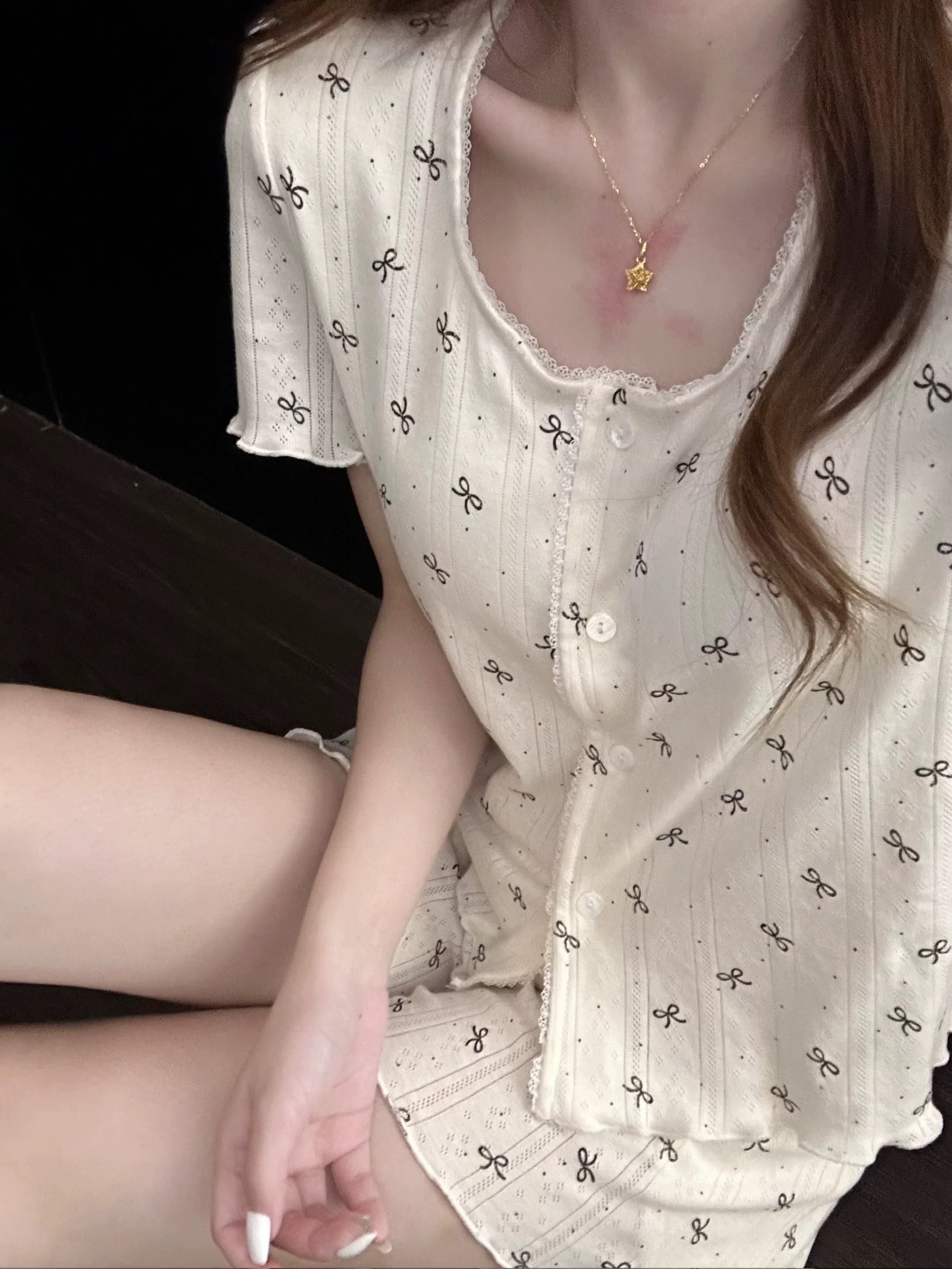 S311 - BỘ ĐÙI NỮ THÔNG HƠI CÀI CÚC IN NƠ