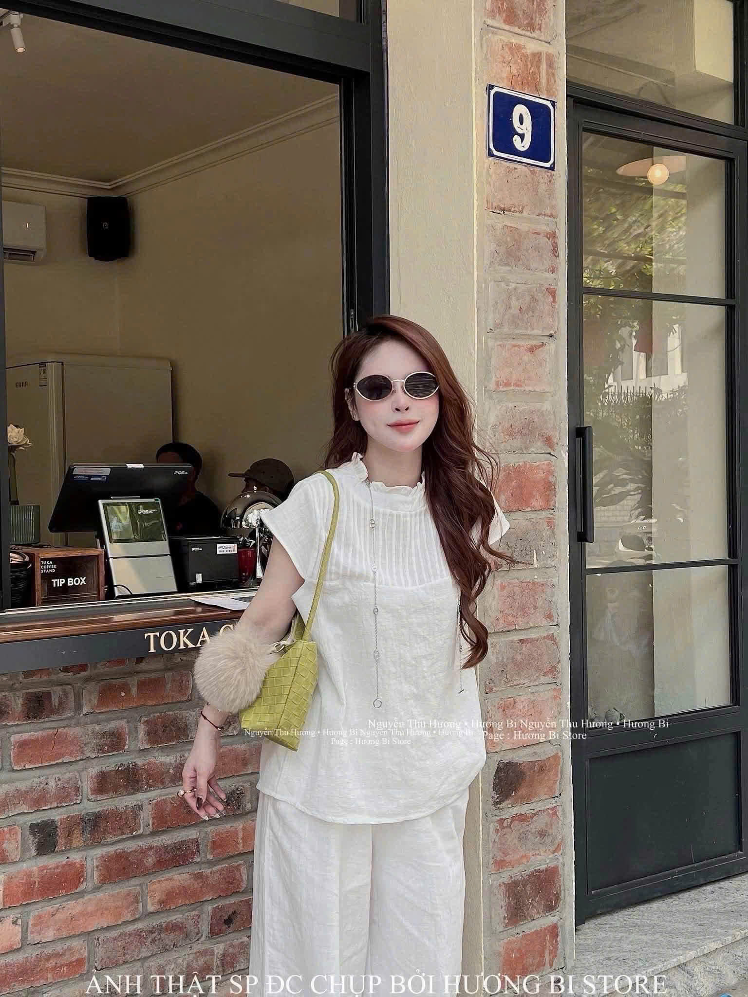 S339 - SET ĐŨI XƯỚC TRẮNG XẾP LI QUẦN SUÔNG BÈO