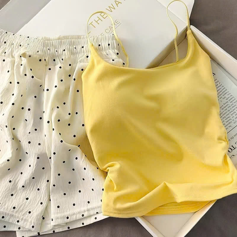 S349 - BỘ ĐÙI NỮ 2S VÀNG QUẦN ĐŨI CHẤM BI
