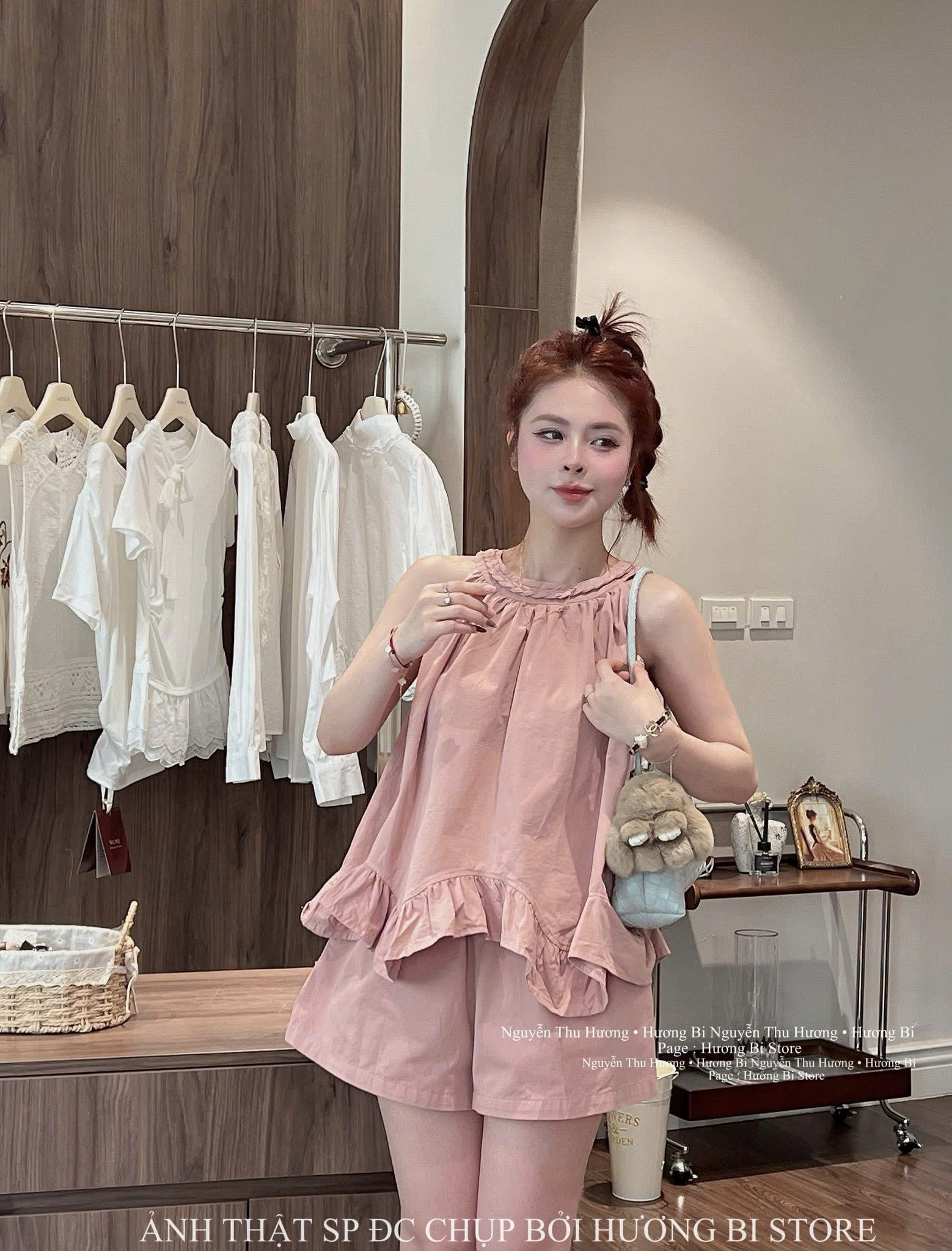 S370 - BỘ ĐÙI NỮ HỒNG CỔ YẾM LƯỢN GẤU