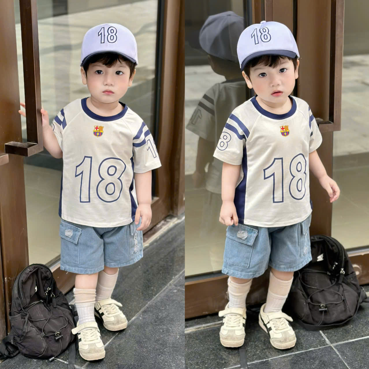 T198 - BỘ ĐÙI BÉ TRAI SỐ 18 QUẦN BÒ TÚI HỘP