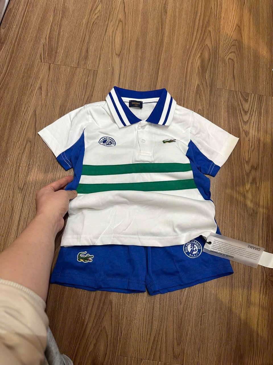 T203 - BỘ ĐÙI BÉ TRAI ÁO POLO CÁ SẤU PHỐI MÀU