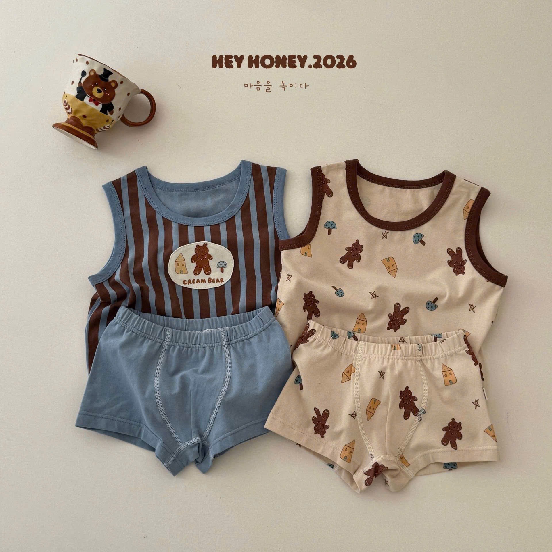 T213 - SET 2 BỘ ĐÙI BÉ TRAI BA LỖ HEYHONEY