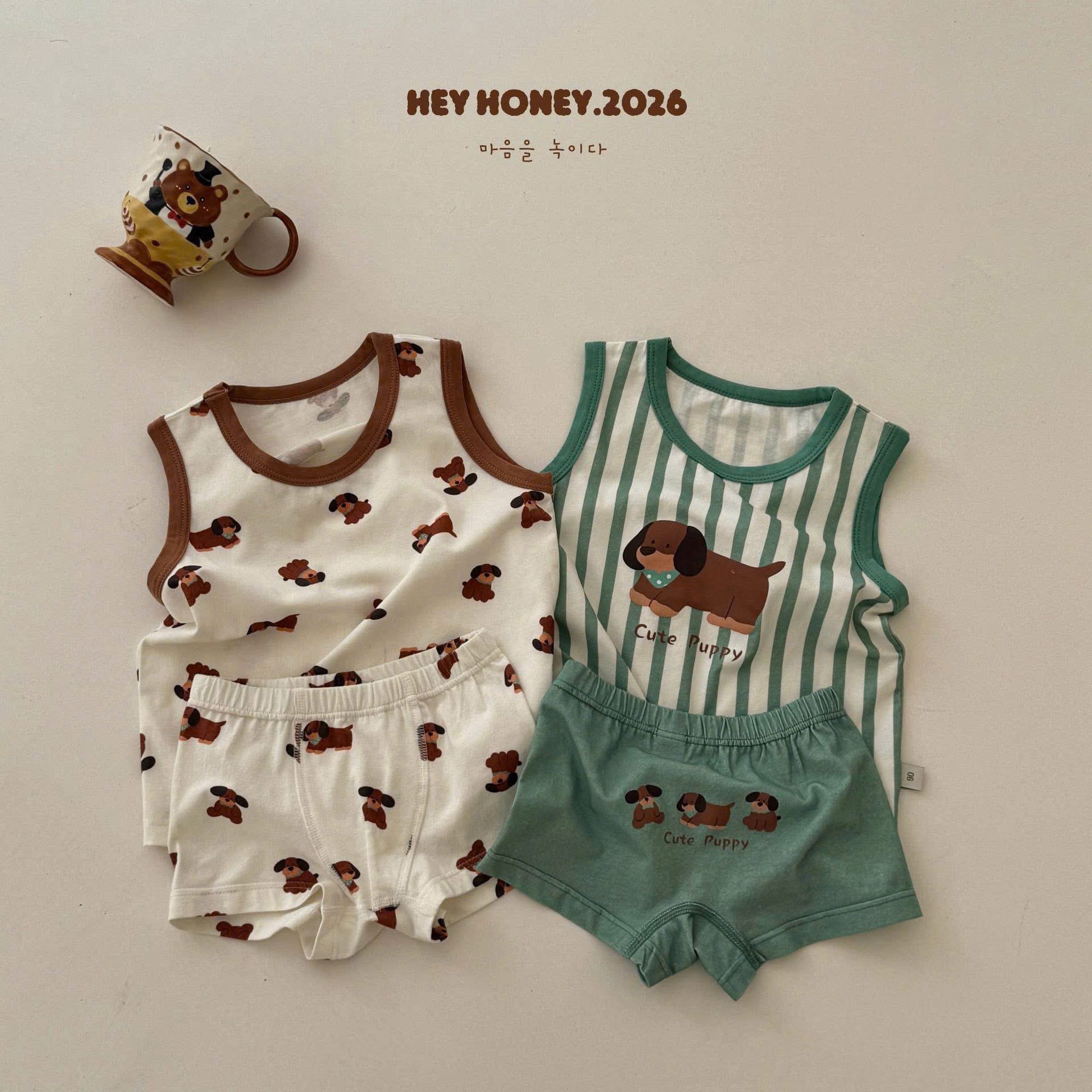 T213 - SET 2 BỘ ĐÙI BÉ TRAI BA LỖ HEYHONEY