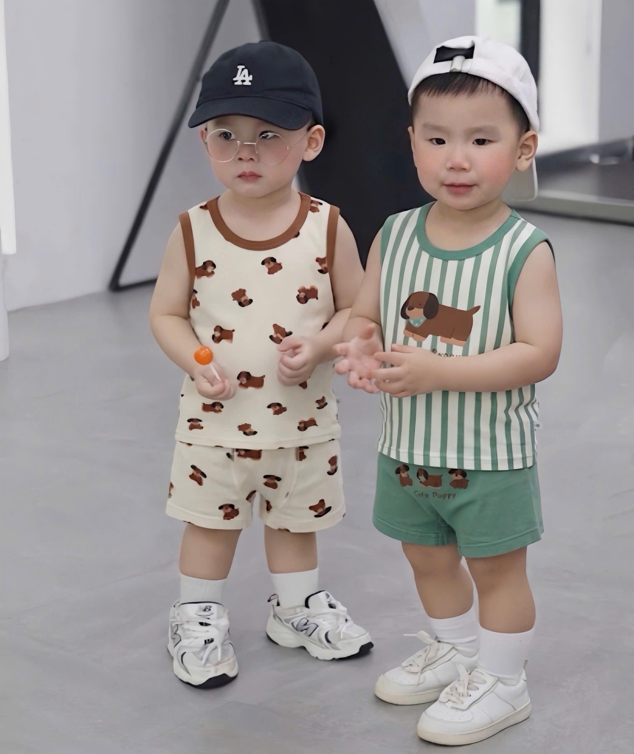 T213 - SET 2 BỘ ĐÙI BÉ TRAI BA LỖ HEYHONEY